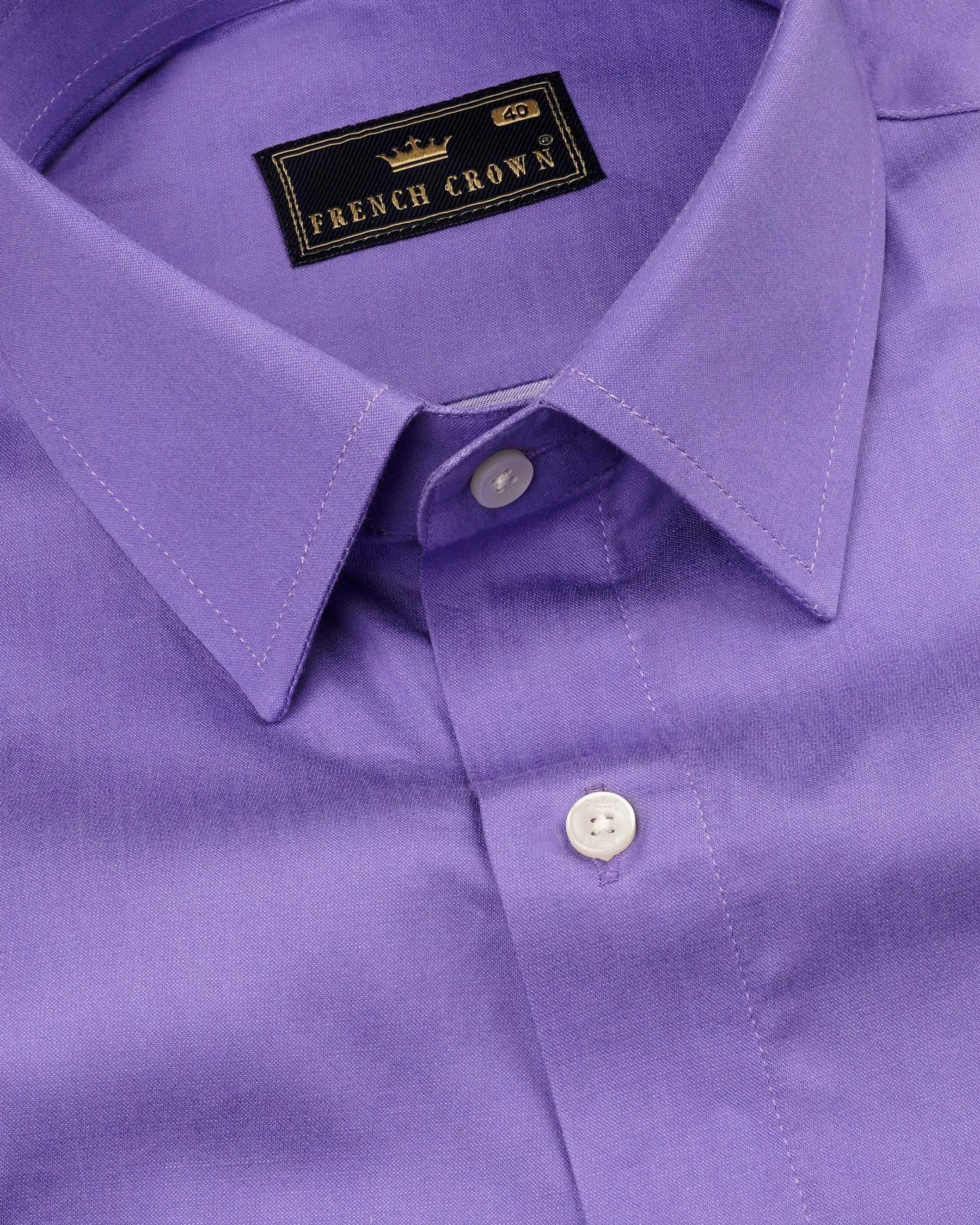 Yonder Violet Super Soft Premium Cotton Shirt sold by French Crown