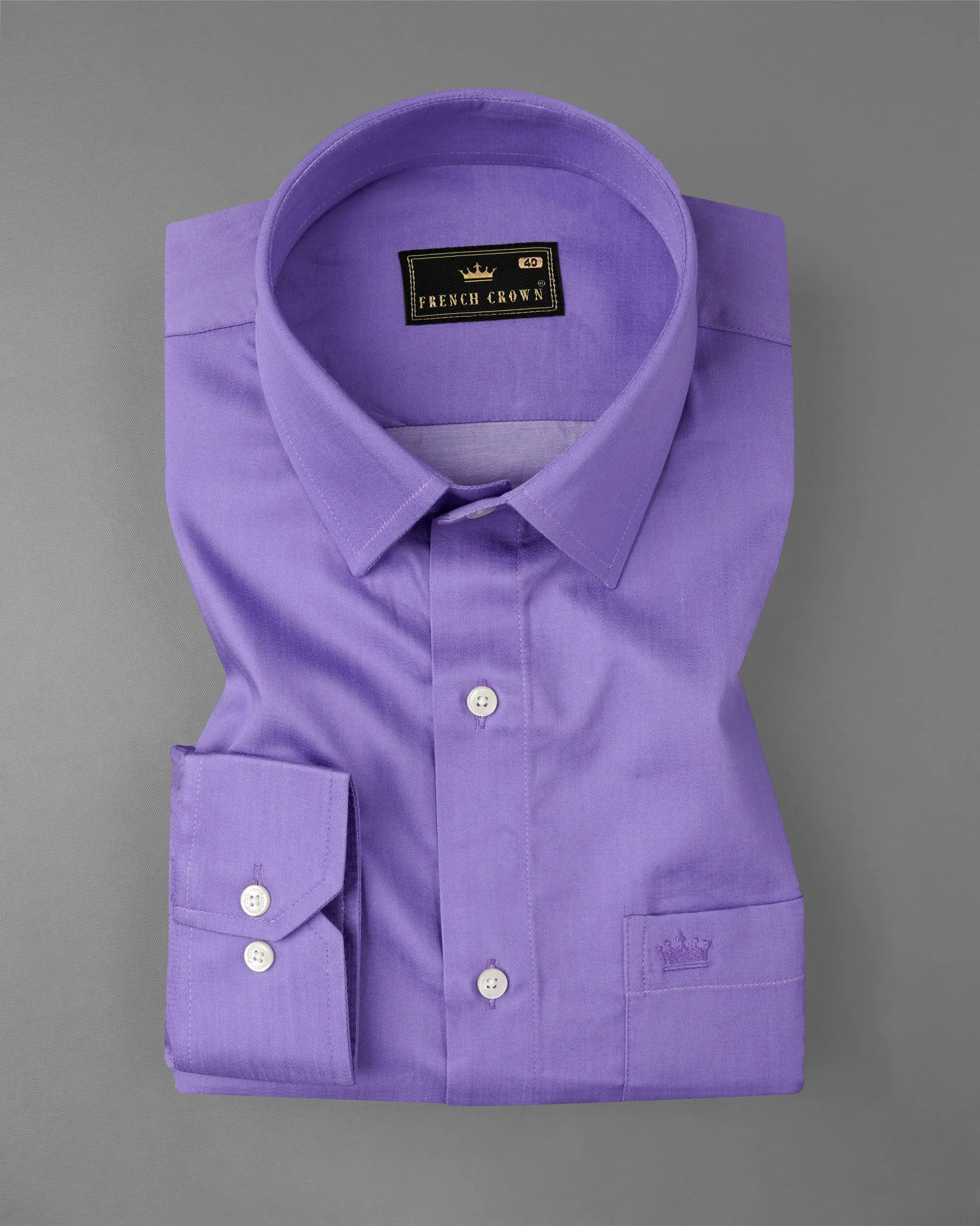 Yonder Violet Super Soft Premium Cotton Shirt sold by French Crown product image thumbnail 3