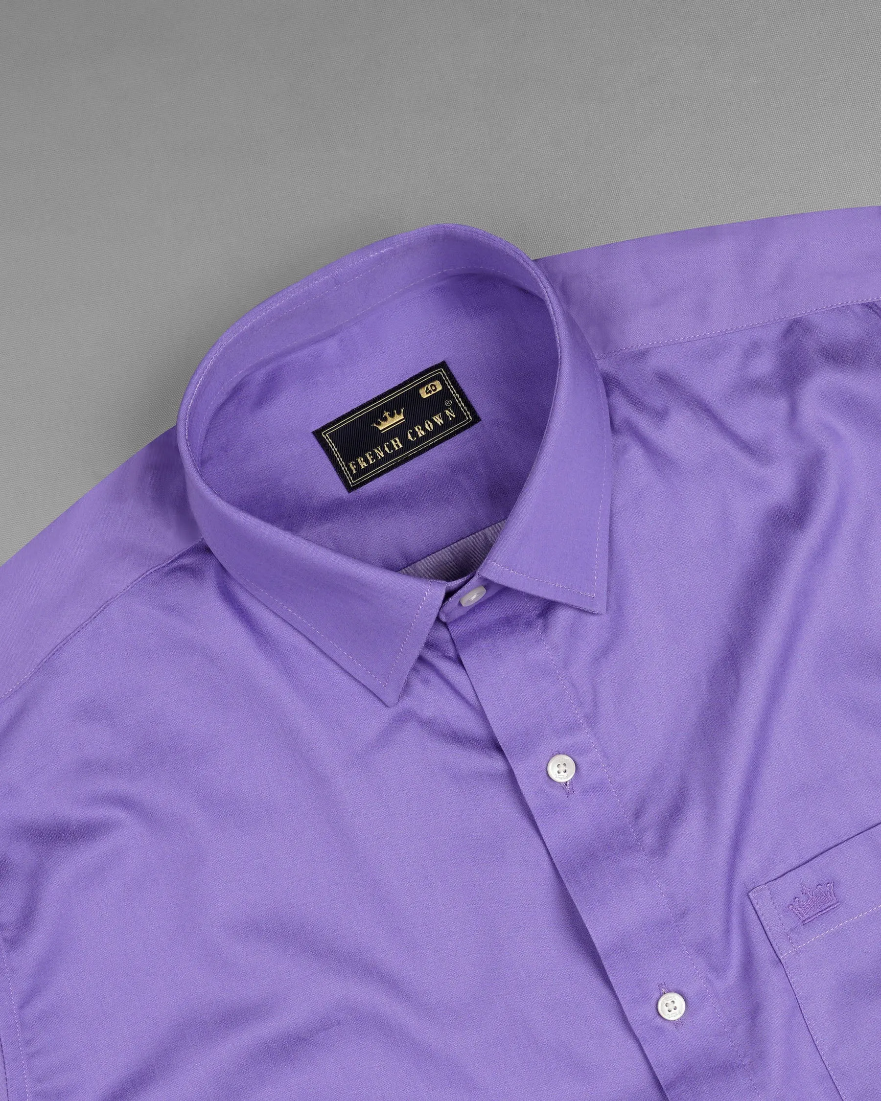 Yonder Violet Super Soft Premium Cotton Shirt sold by French Crown product image thumbnail 4