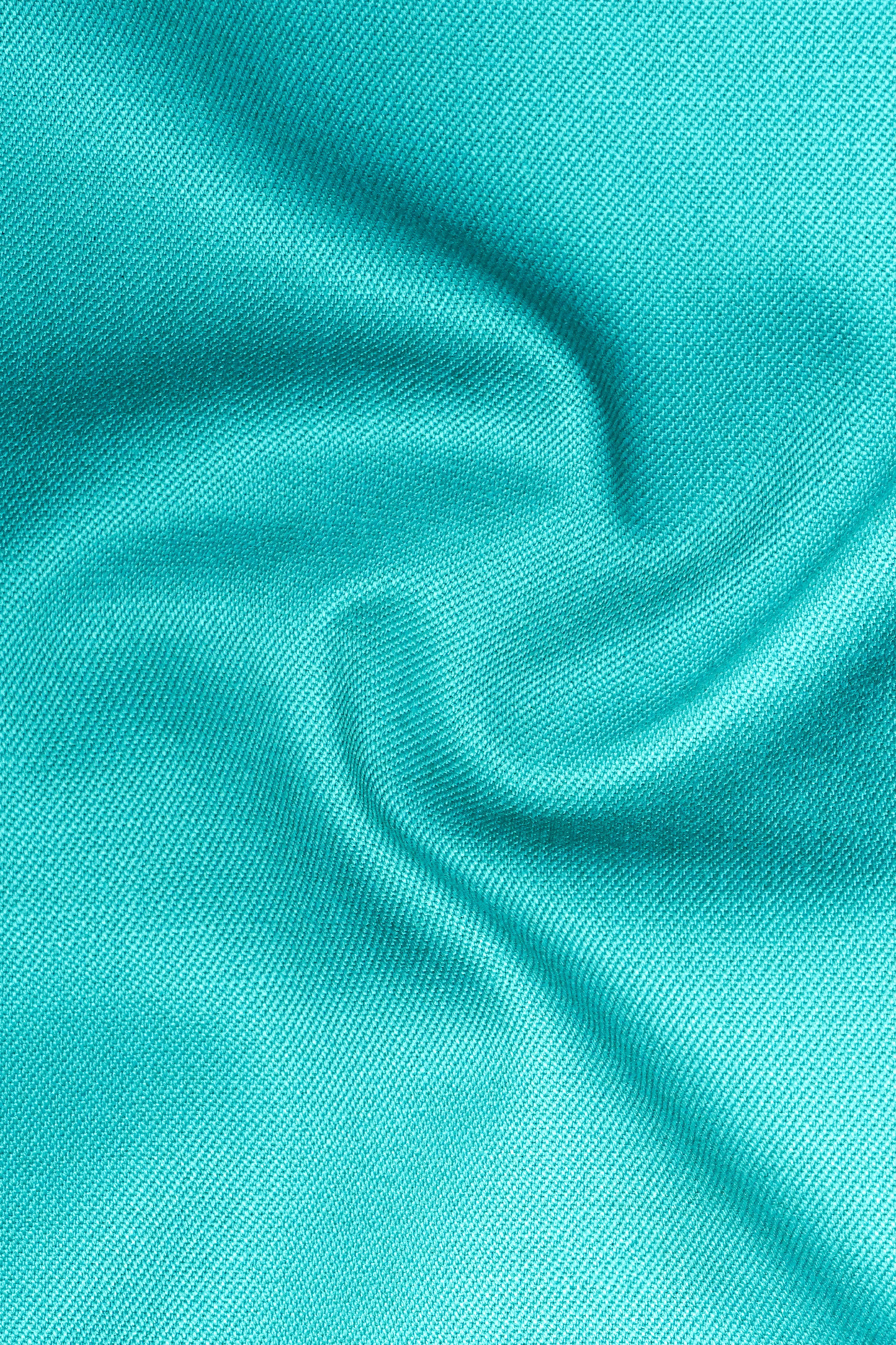 Aegir-Viking Blue Wool Rich Bandhgala Slight Stretch Suit sold by French Crown product image thumbnail 3