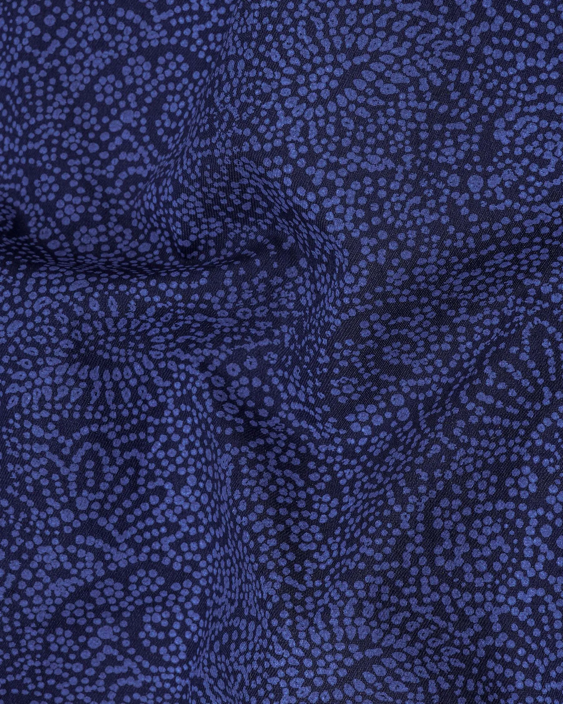 Mirage Blue With San Marino Blue Paisley Chambray Premium Cotton Shirt sold by French Crown product image thumbnail 2