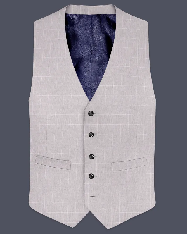 Martini Gray Checkered Waistcoat sold by French Crown