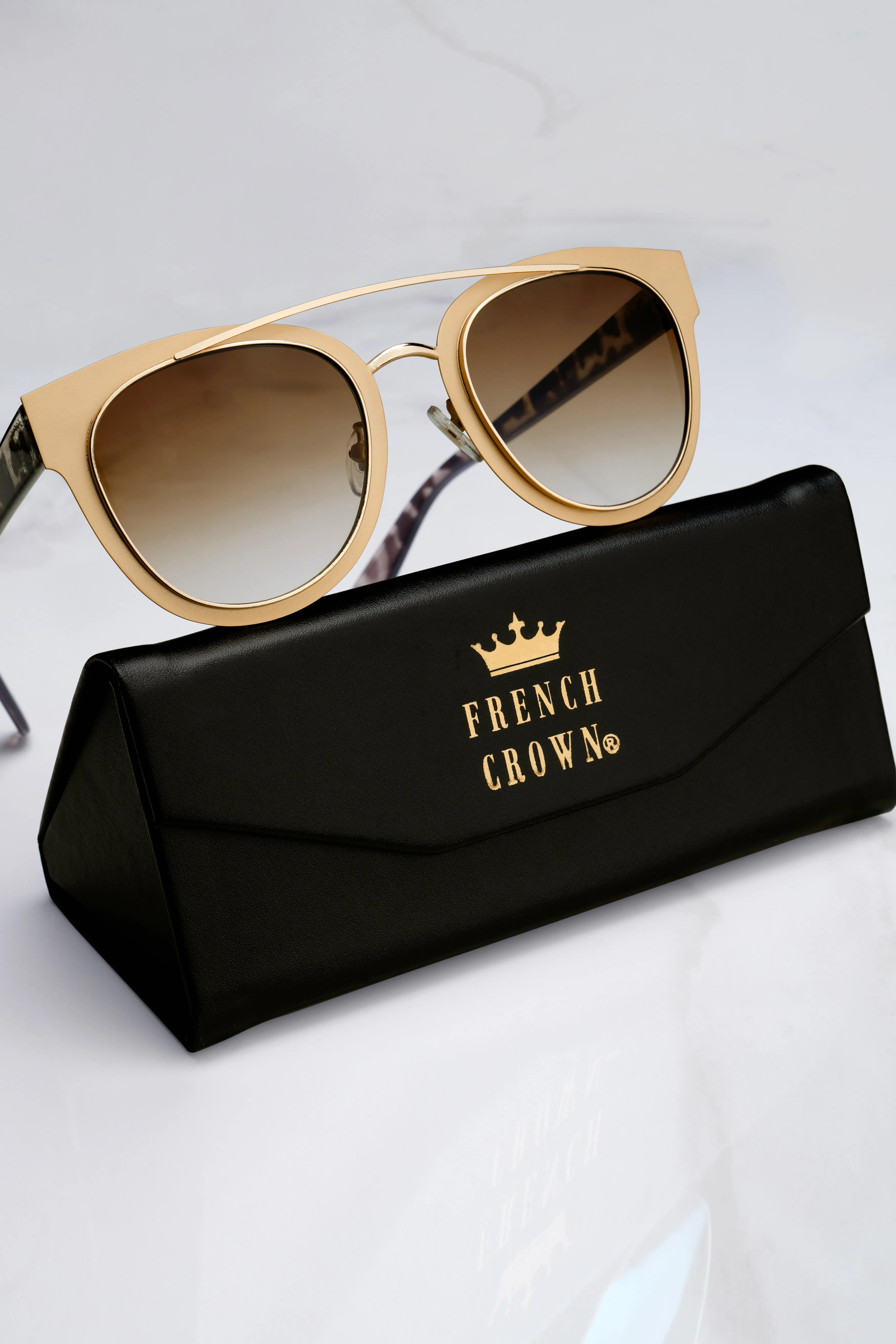 Celvoro-Sandstone Brown French Crown Full Rim Unisex Sunglasses sold by French Crown product image thumbnail 3