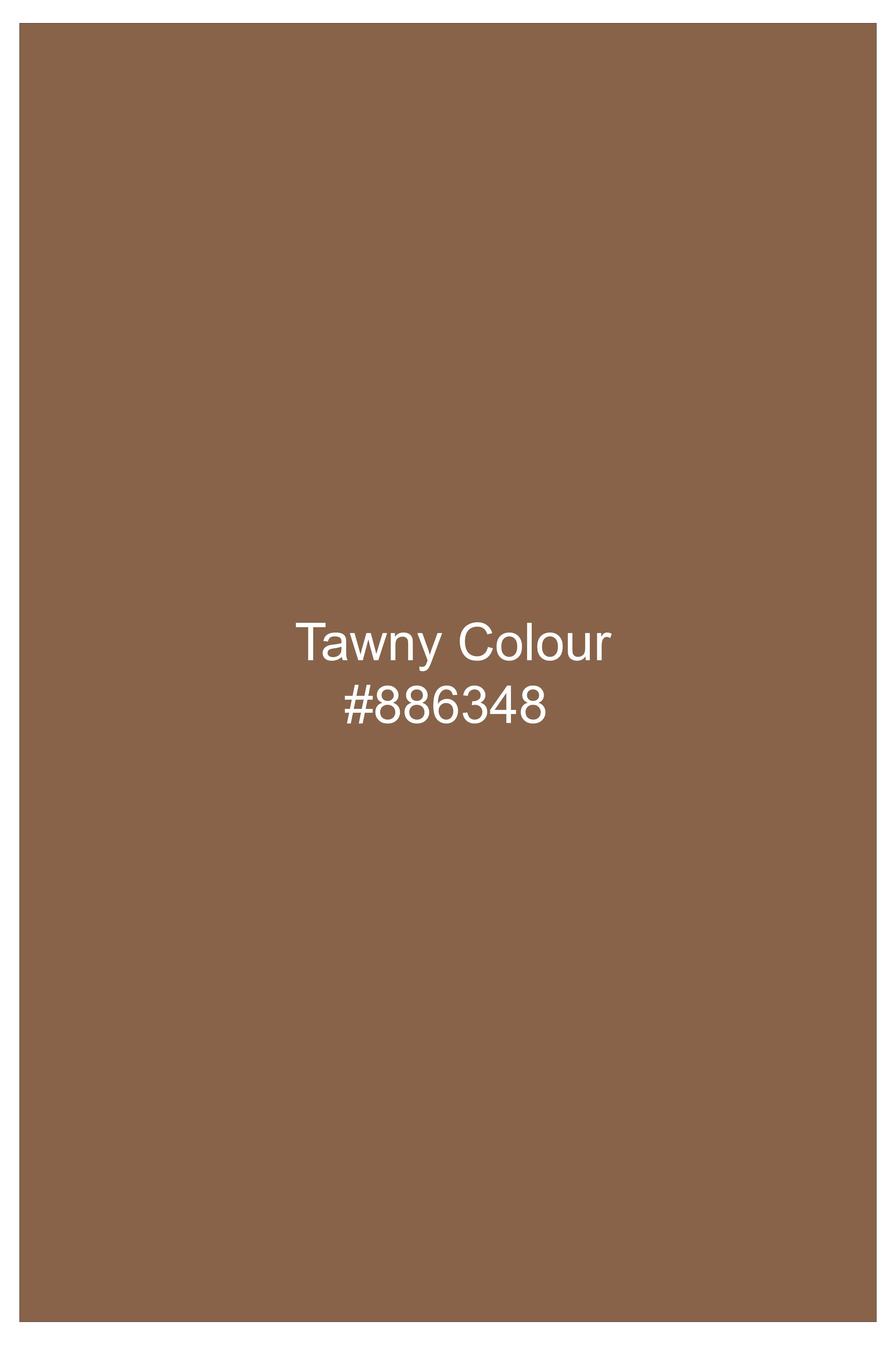 Bronze-Tawny Brown Solid Wool Rich Slight Stretch Waistcoat sold by French Crown product image thumbnail 5