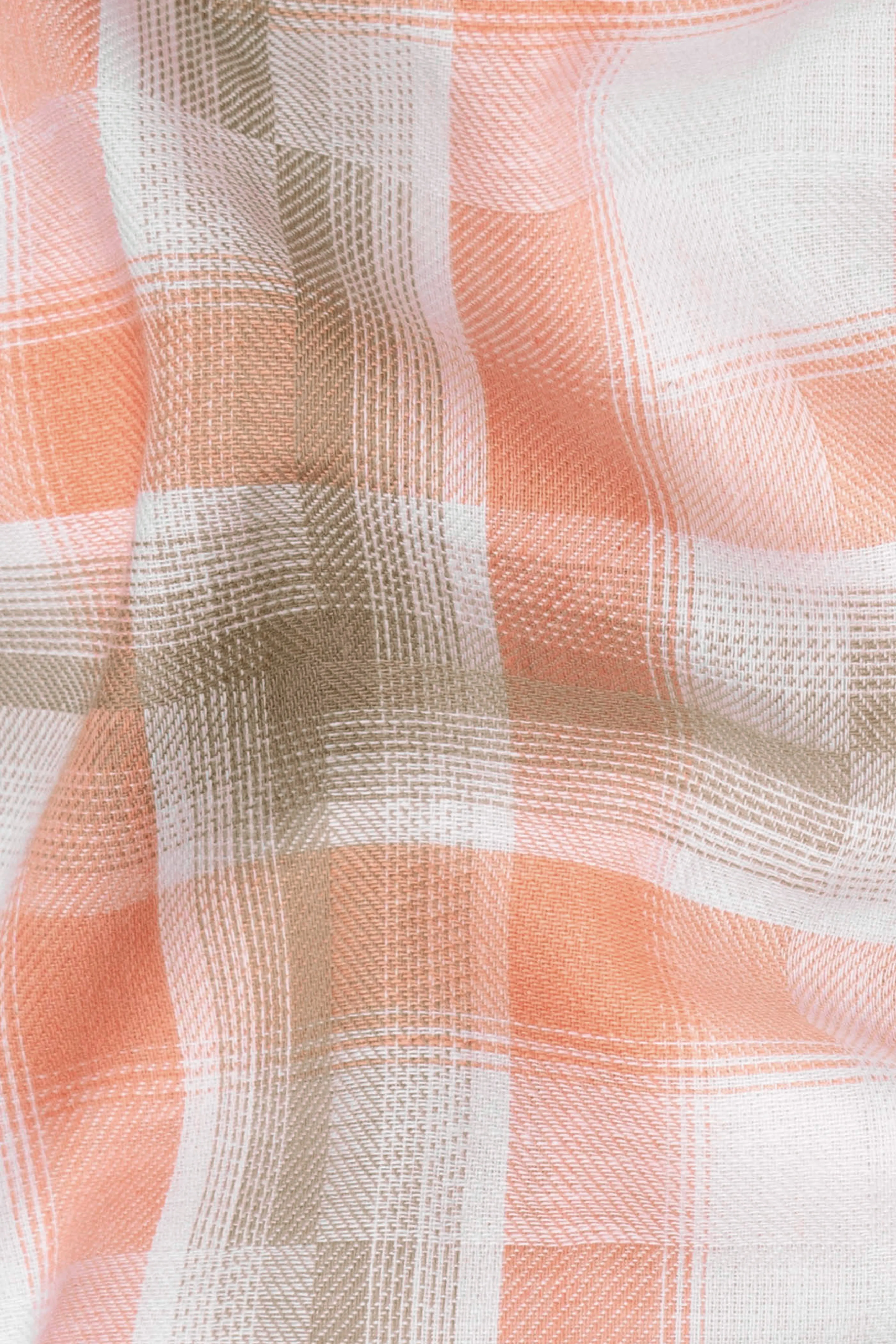 Beaver Brown and Zinnwaldite Twill Checkered Premium Cotton Shirt sold by French Crown product image thumbnail 2