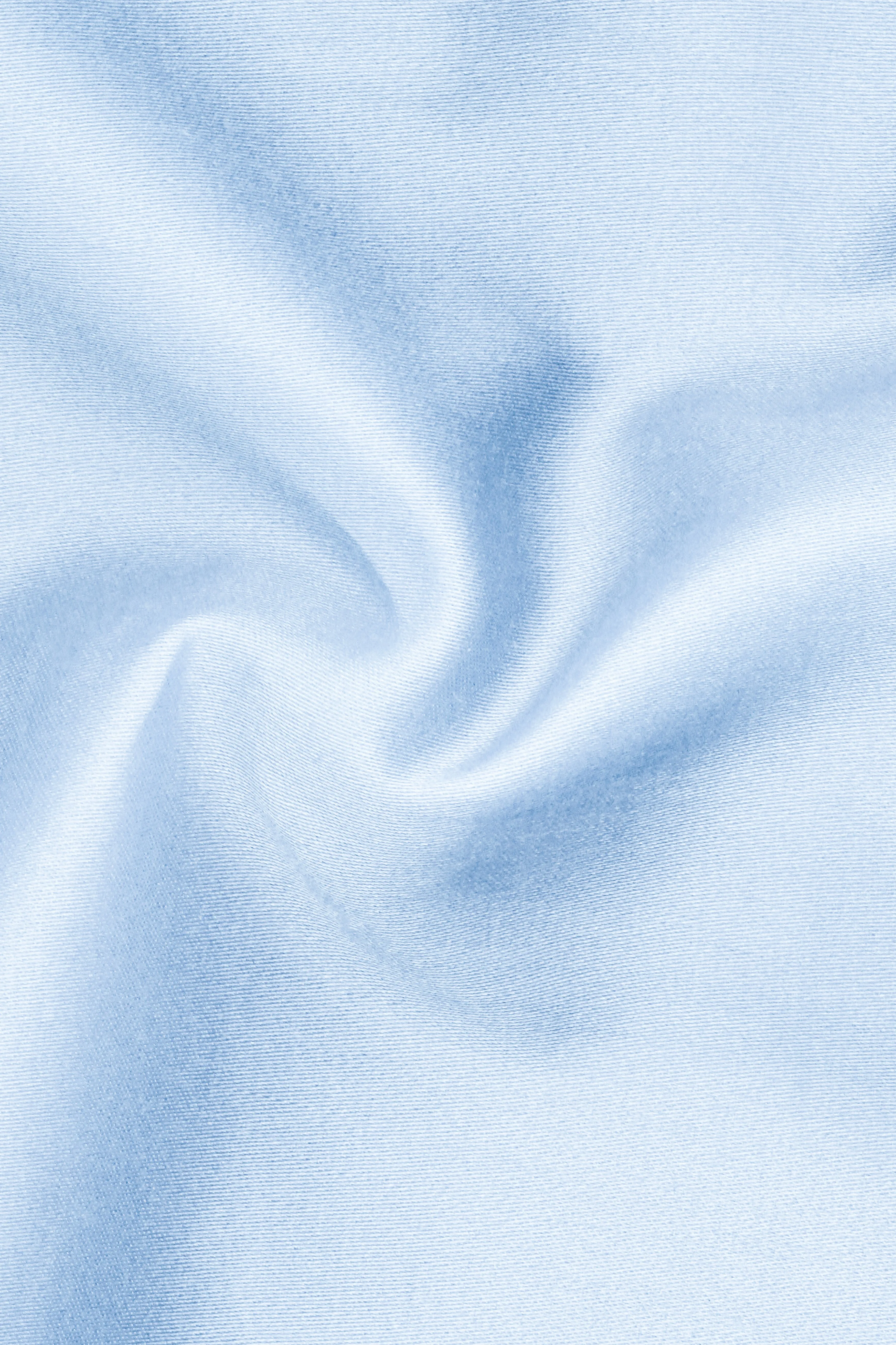 Serene Sky-Periwinkle Blue Solid Subtle Sheen Super Soft Premium Cotton Semi Formal Mandarin Collar Shirt sold by French Crown product image thumbnail 3