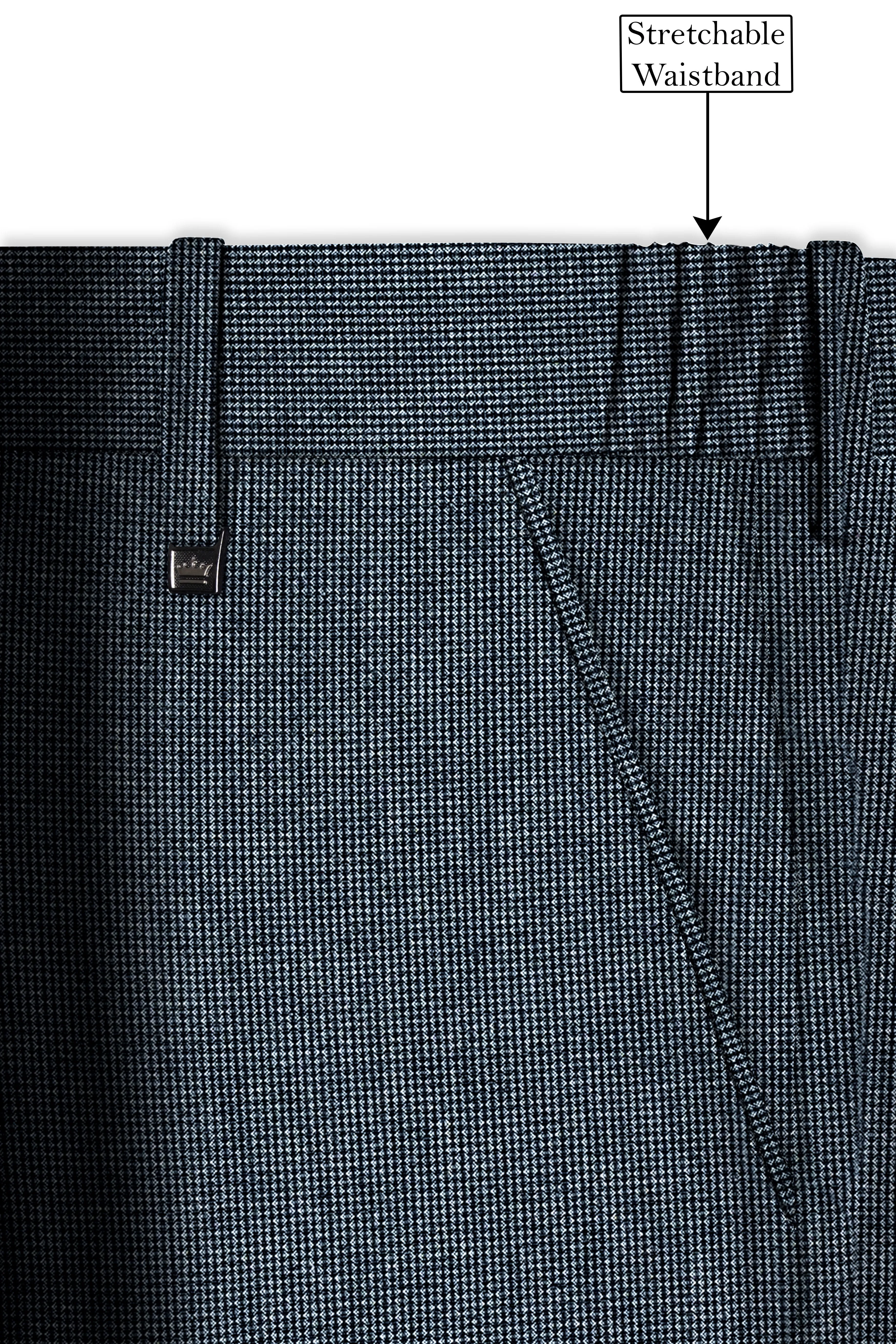 Pale Slate Gray and Black Premium Pant sold by French Crown product image thumbnail 5