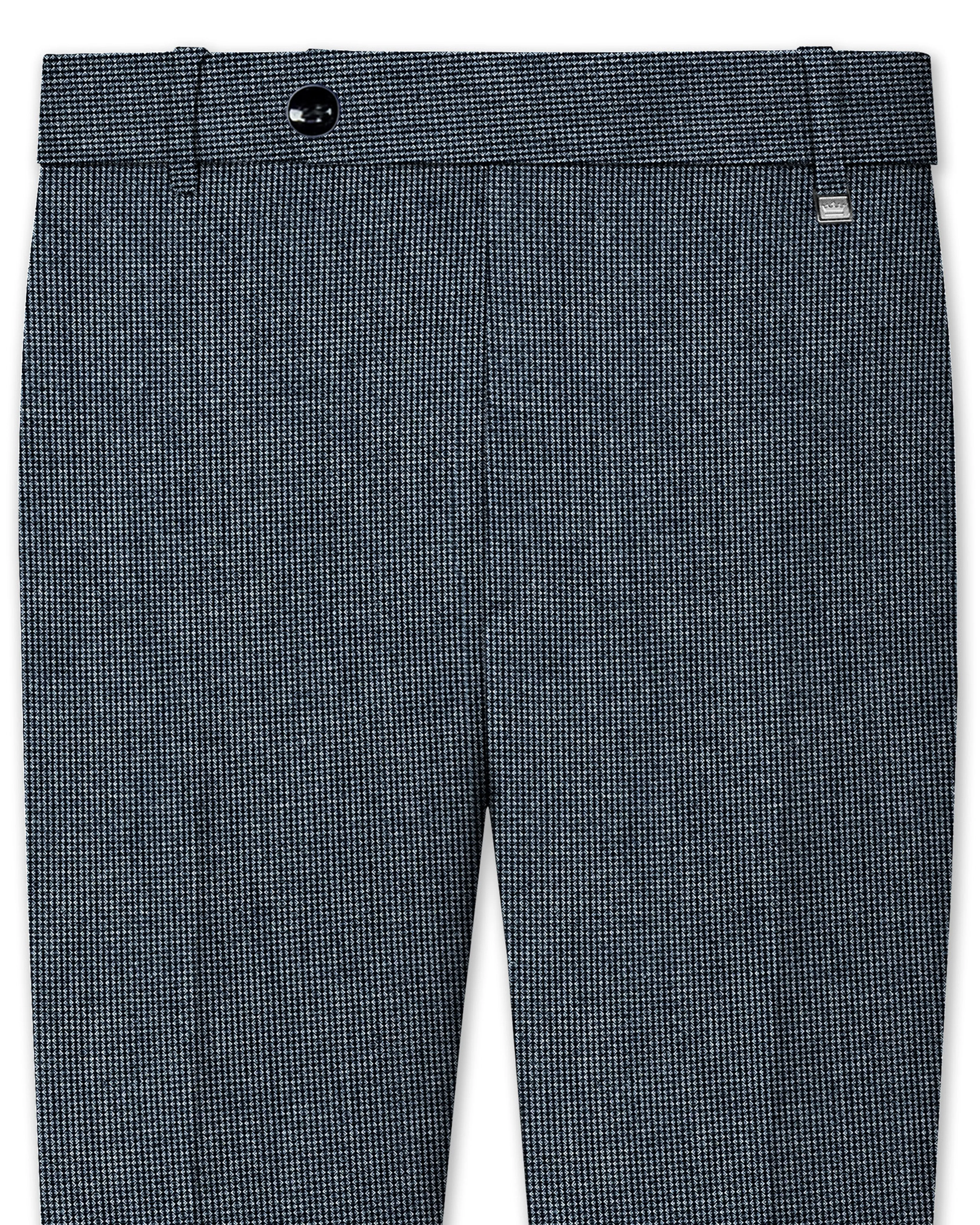 Pale Slate Gray and Black Premium Pant sold by French Crown