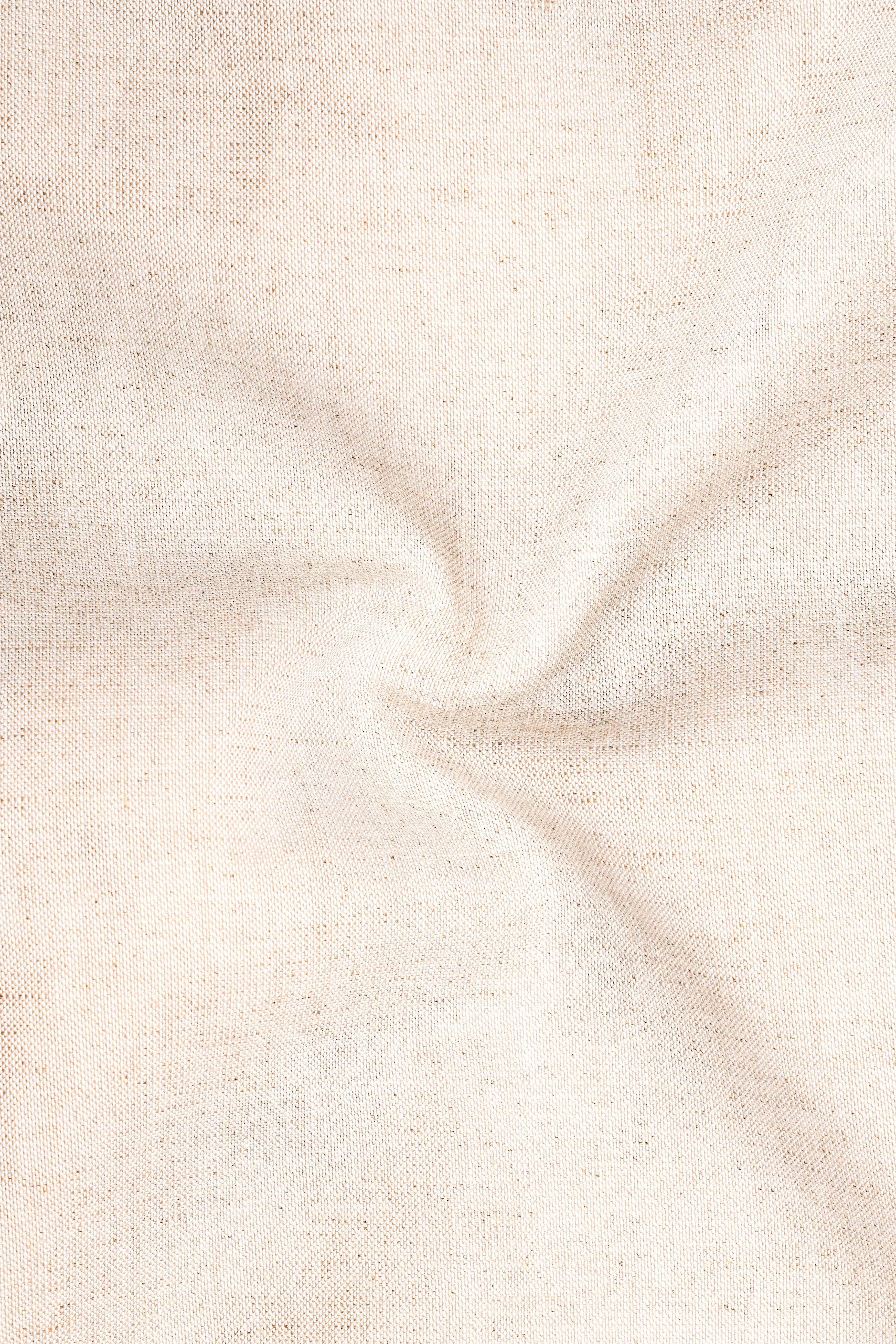 Liora-Swirl Cream Luxurious Linen Dress Shirt sold by French Crown product image thumbnail 3
