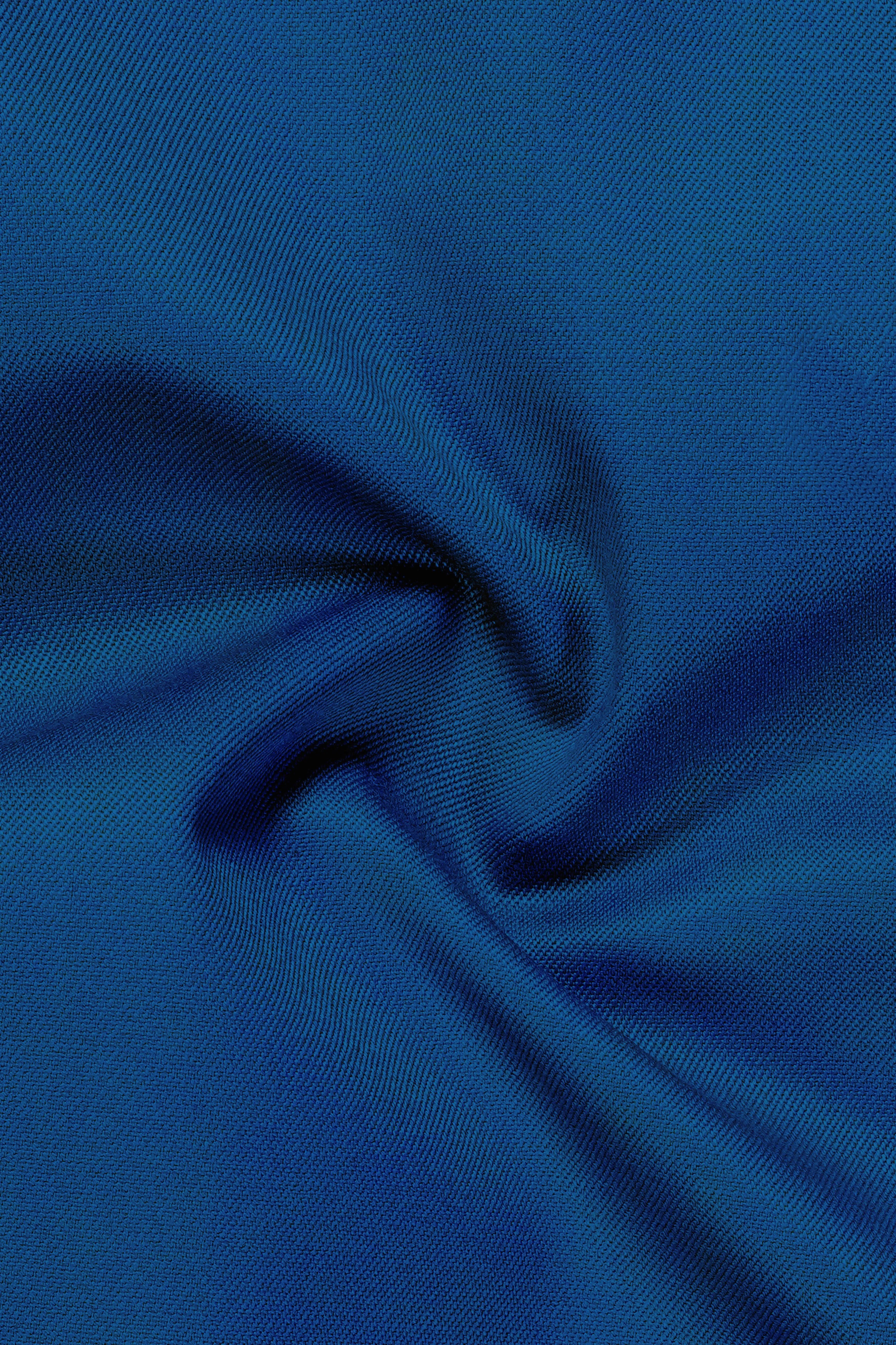 Cerulean Elite-Cobalt Blue Solid Wool Rich Single Breasted Slight Stretch Blazer sold by French Crown product image thumbnail 3