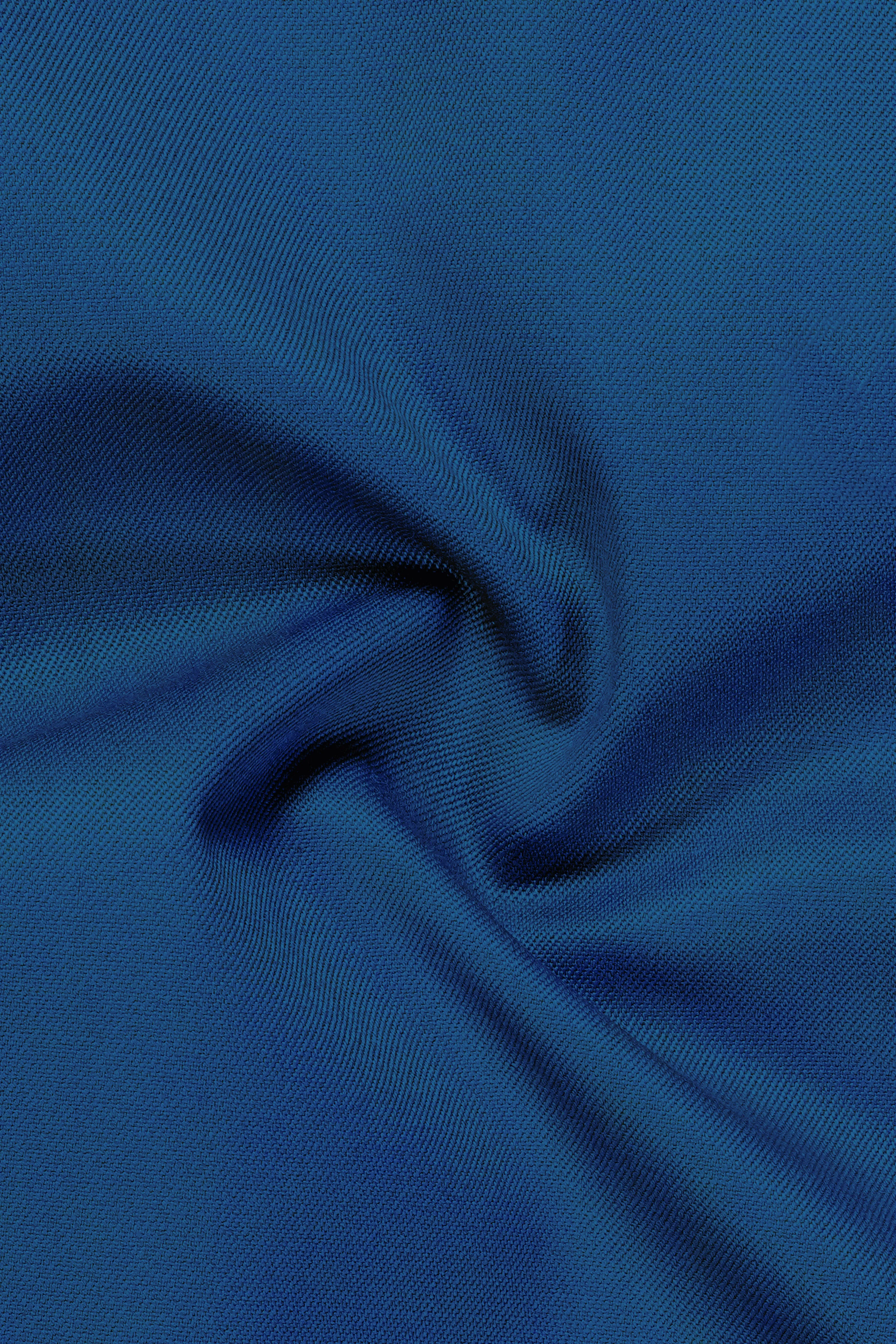 Cerulean Elite-Cobalt Blue Solid Wool Rich Slight Stretch Waistcoat sold by French Crown product image thumbnail 3