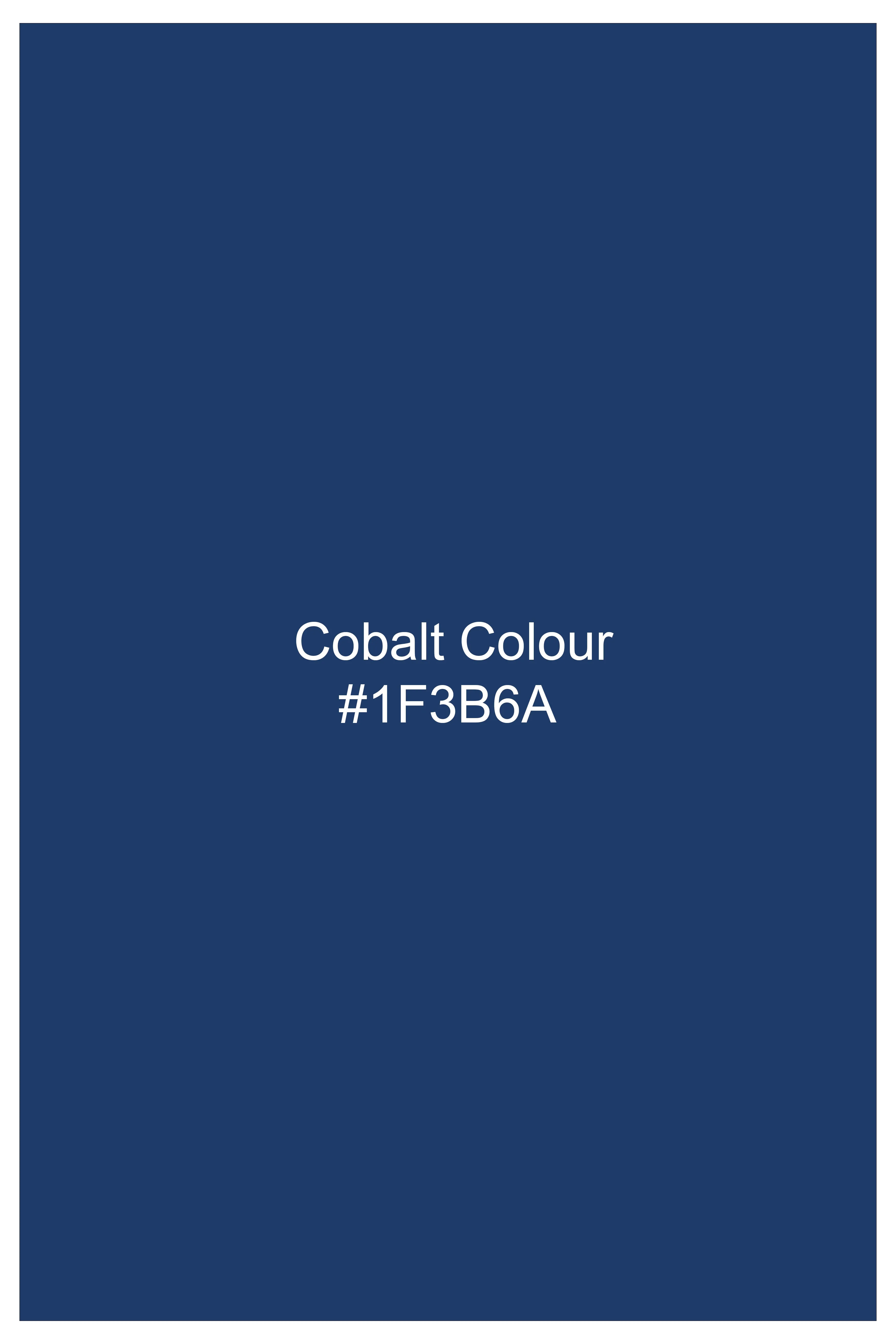 Cerulean Elite-Cobalt Blue Solid Wool Rich Slight Stretch Waistcoat sold by French Crown product image thumbnail 5