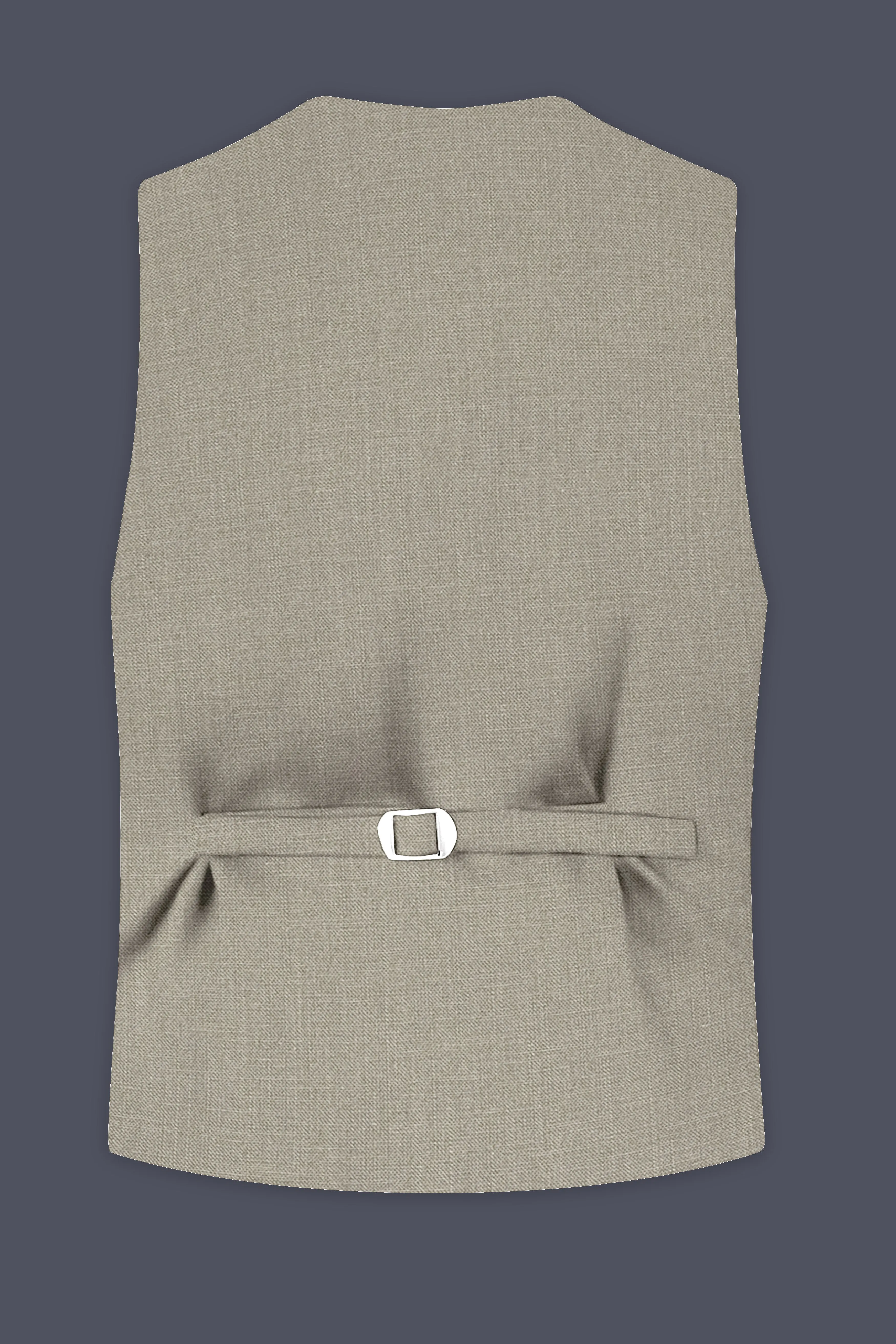 Grevino-Pablo Brown Luxurious Linen Stretchable Waistcoat sold by French Crown product image thumbnail 4