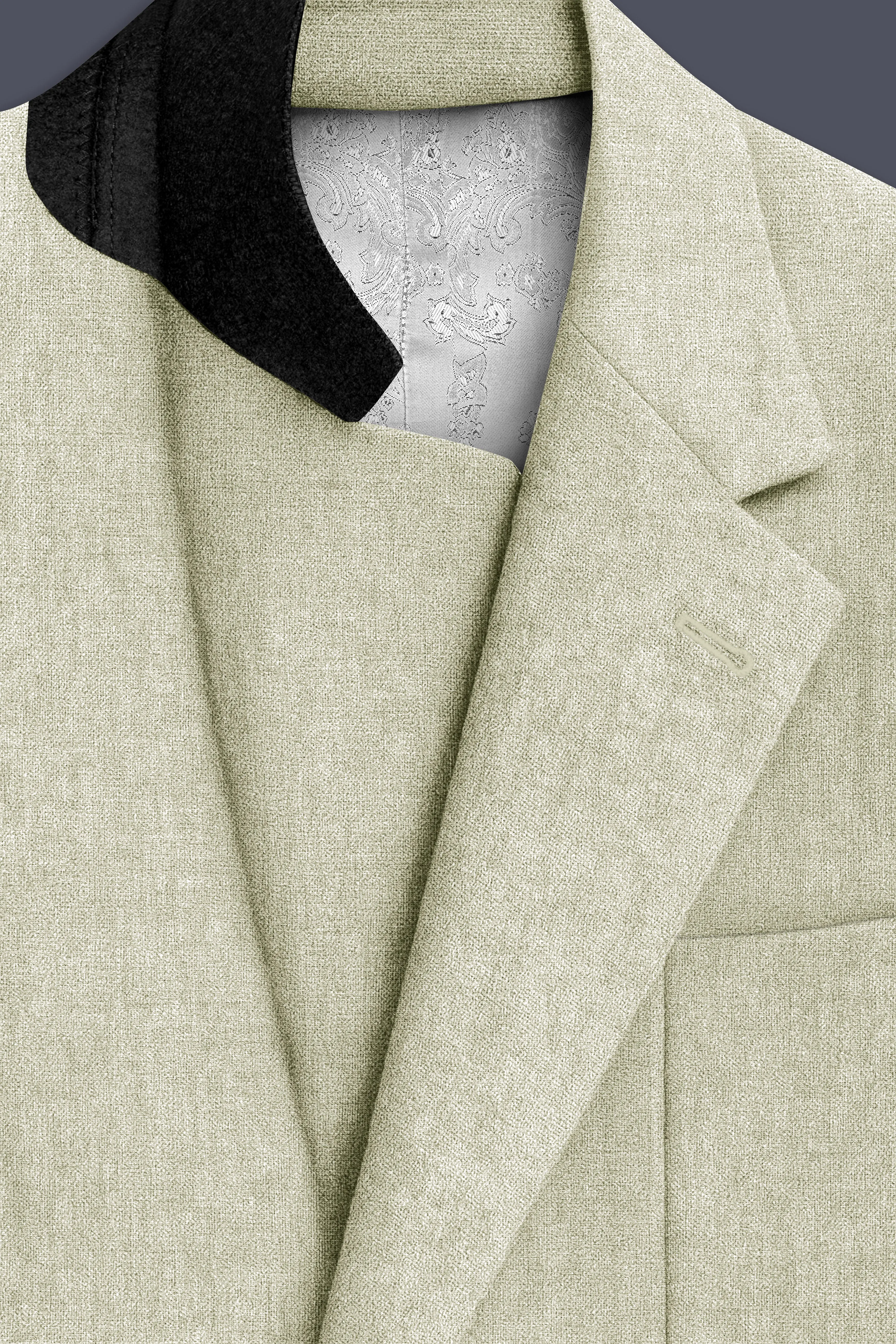 Virenza-Thistle Green Luxurious Linen Single Breasted Sports Blazer sold by French Crown product image thumbnail 5
