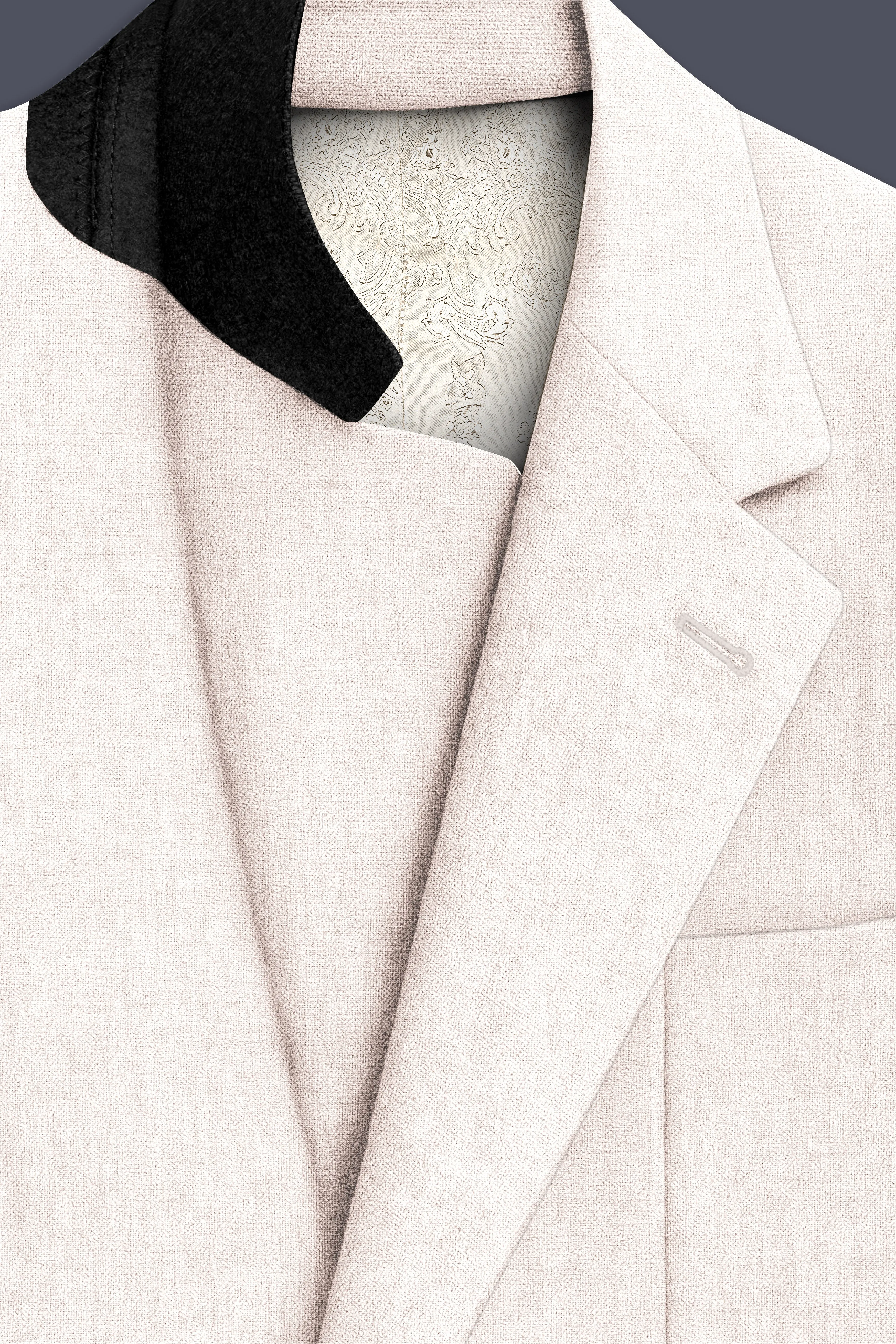 Velcrea-Vista Cream Luxurious Linen Single Breasted Sports Blazer sold by French Crown product image thumbnail 5