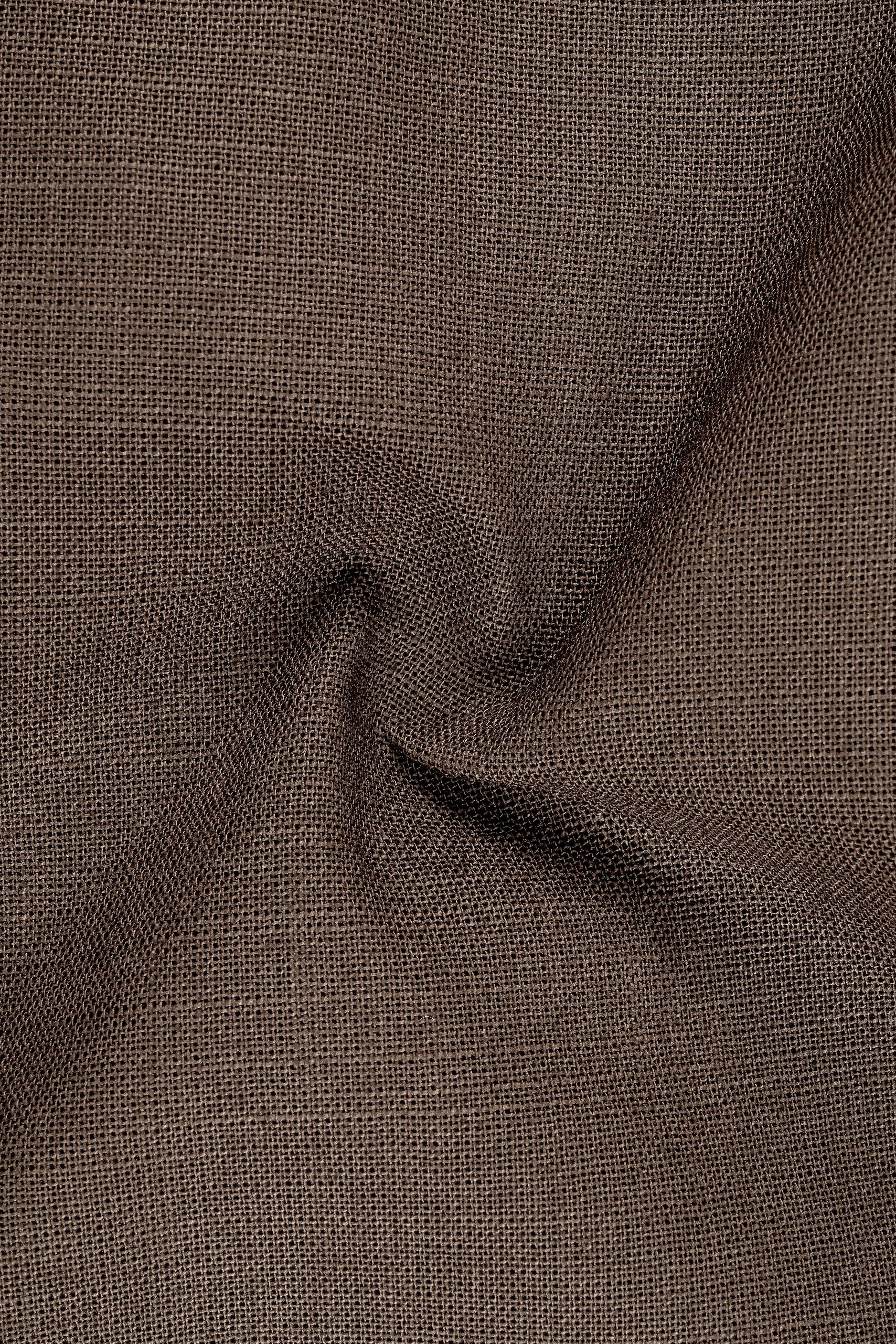 Velbrun-Kabul Brown Luxurious Linen Single Breasted Sports Blazer sold by French Crown product image thumbnail 3