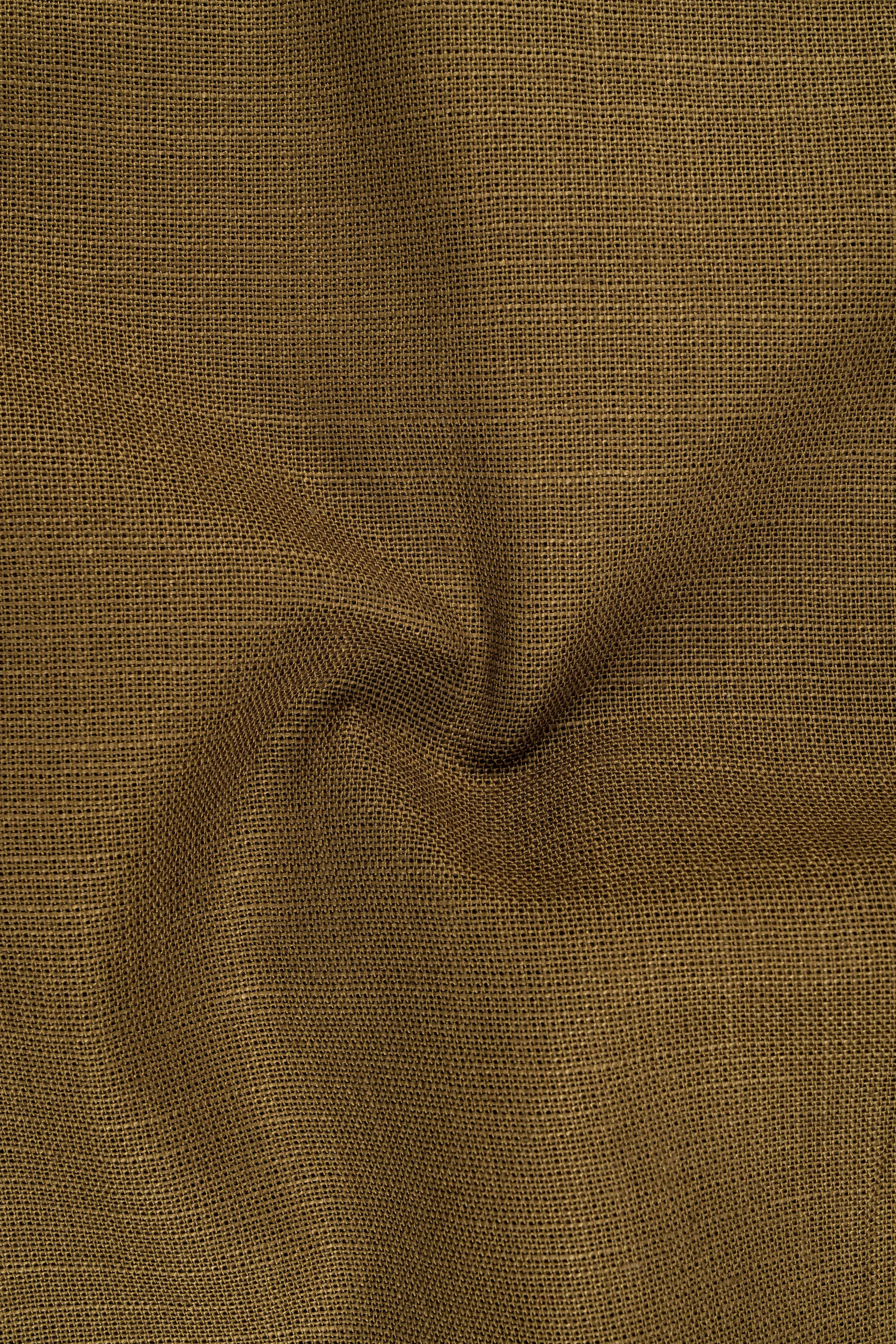 Brunoro-Khaki Luxurious Linen Single Breasted Sports Suit sold by French Crown product image thumbnail 3