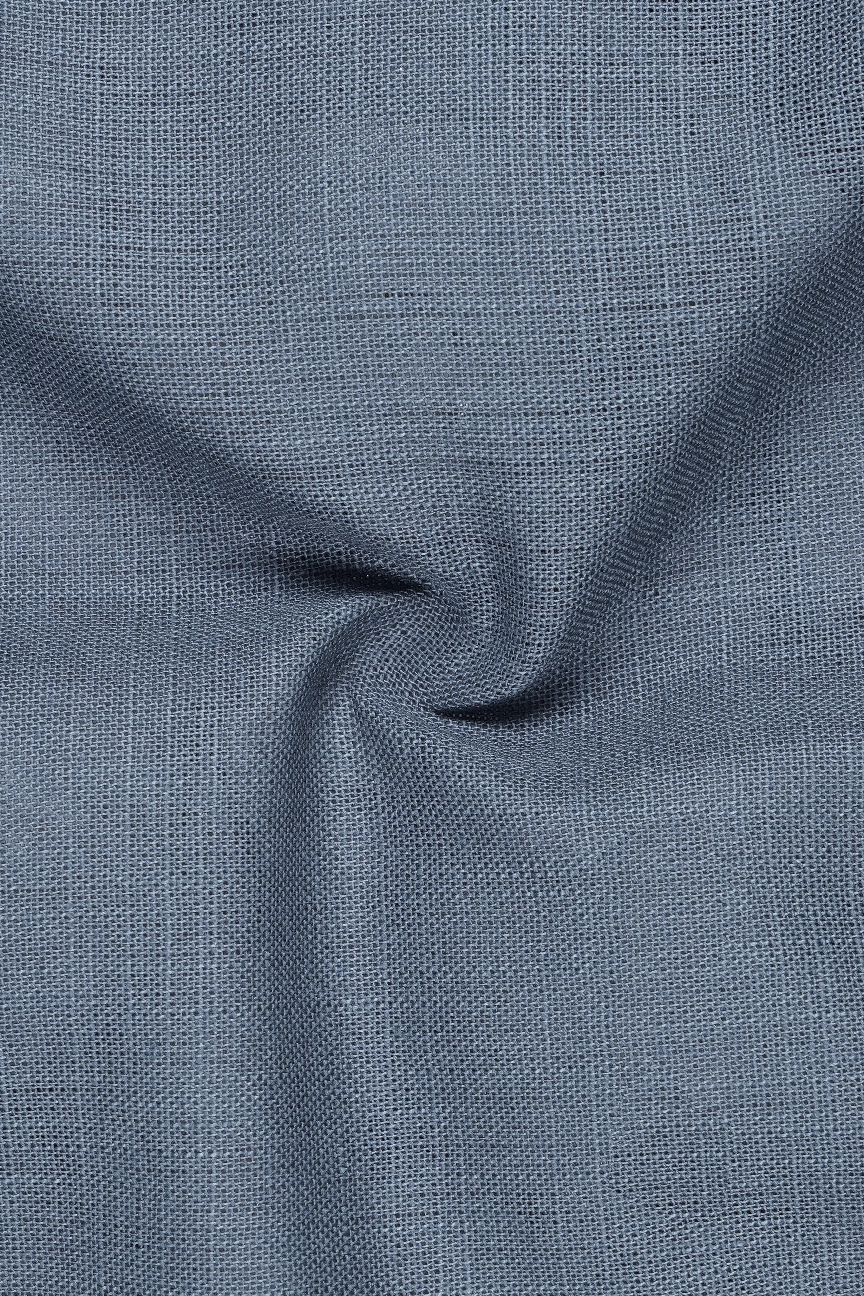Azurven-Cadet Blue Luxurious Linen Single Breasted Sports Suit sold by French Crown product image thumbnail 3