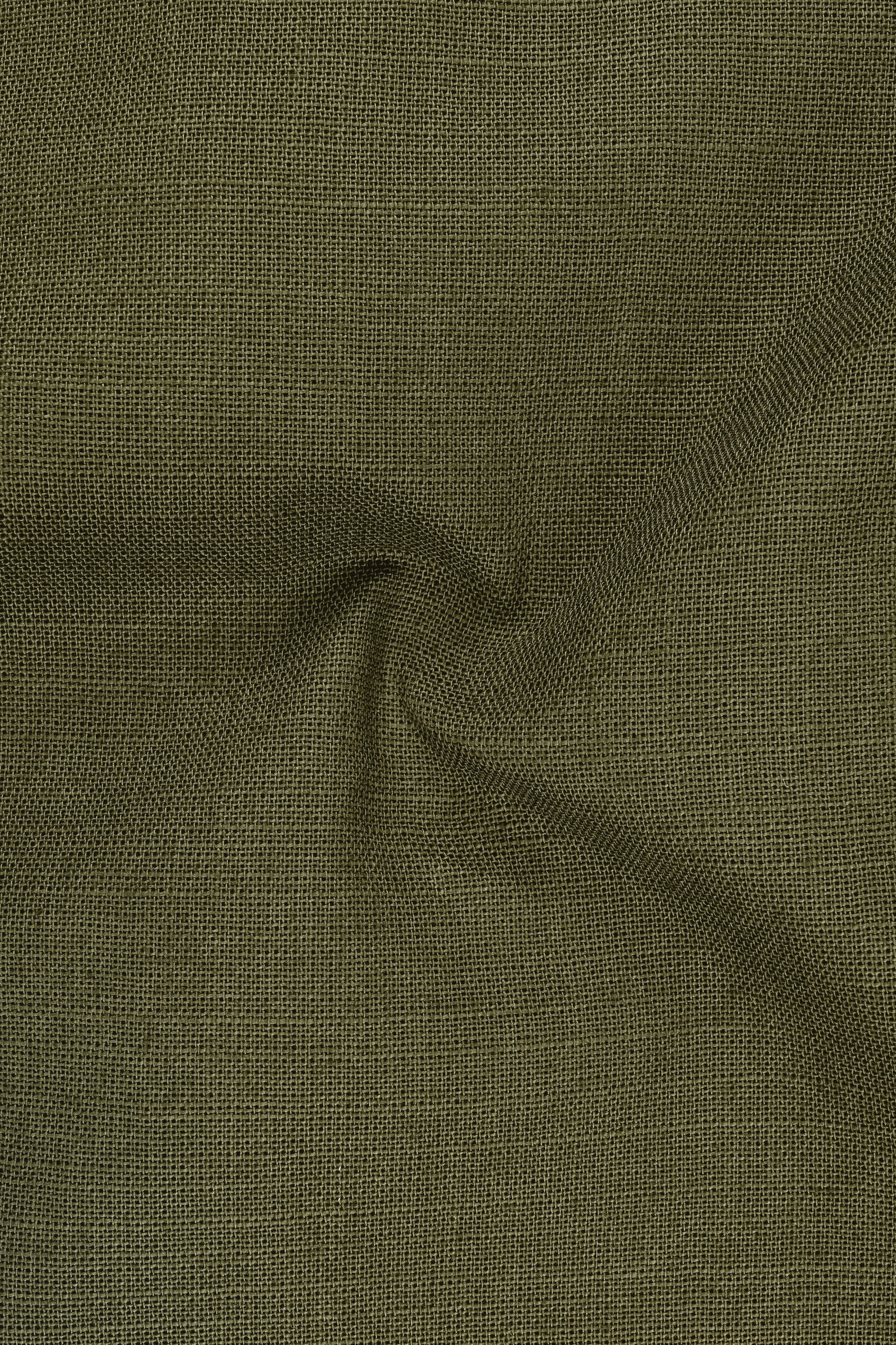 Virenza-Birch Green Luxurious Linen Single Breasted Sports Suit sold by French Crown product image thumbnail 3