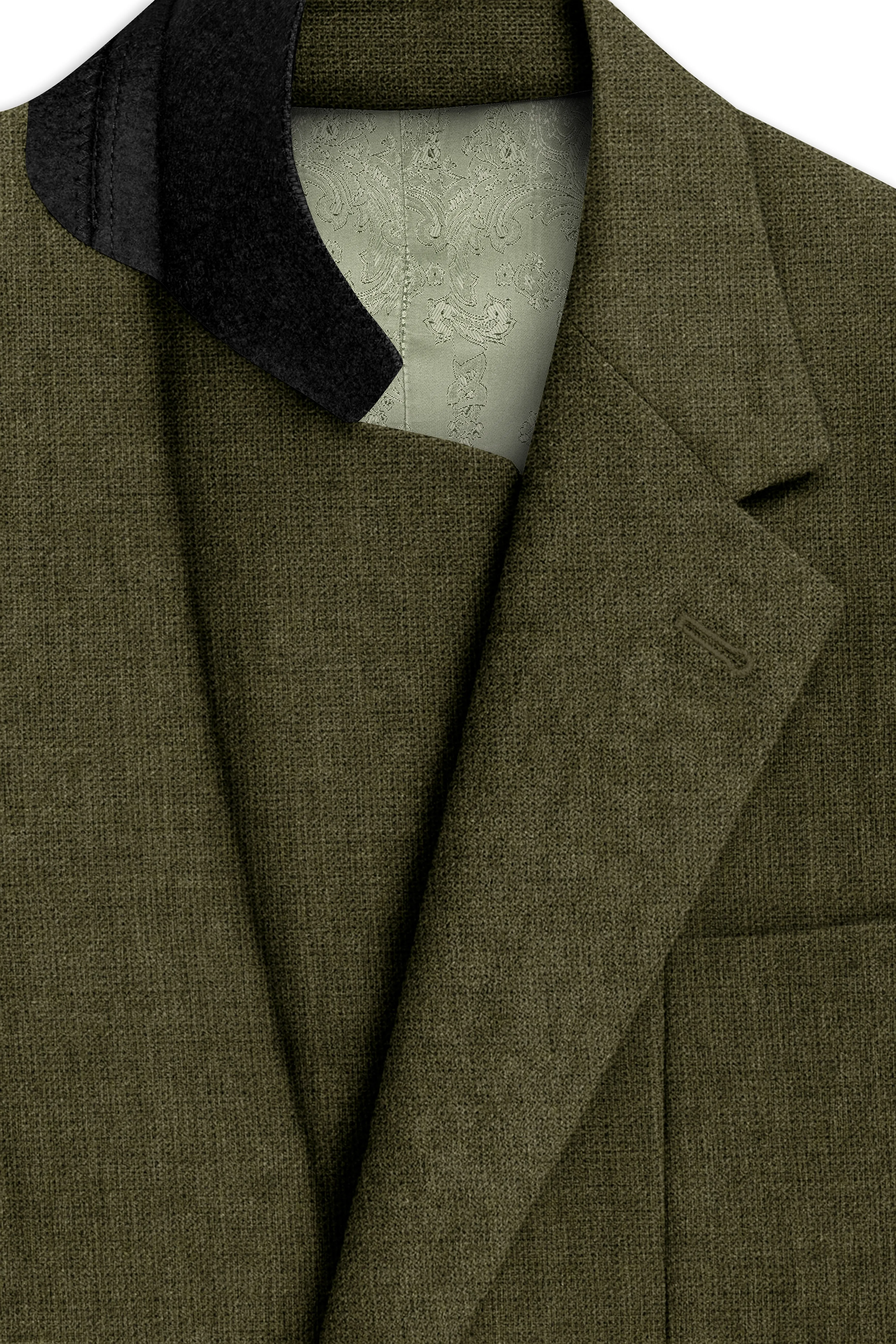 Virenza-Birch Green Luxurious Linen Single Breasted Sports Suit sold by French Crown product image thumbnail 5