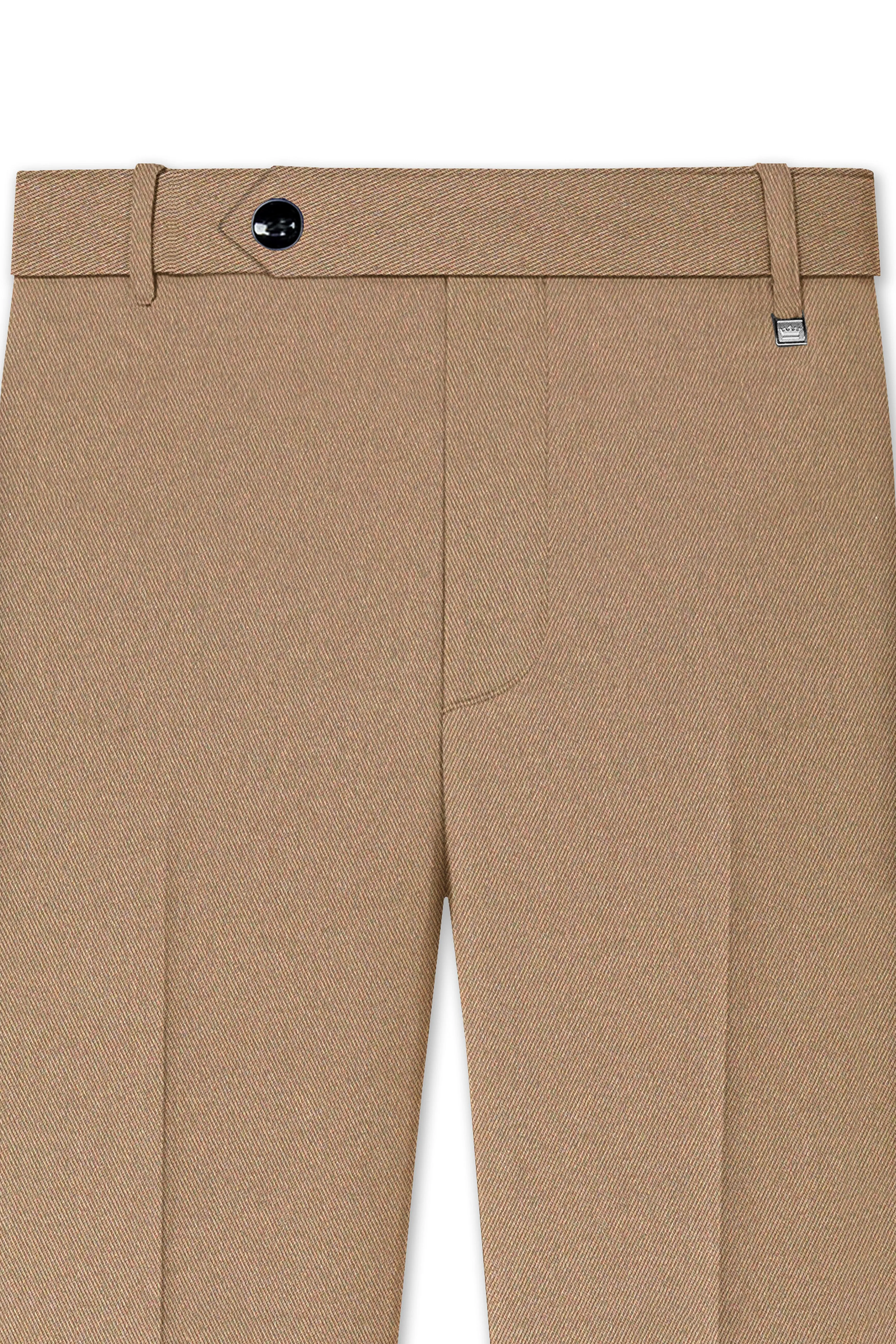 Dark Chestnut Brown Solid Premium Cotton Pant sold by French Crown product image thumbnail 4
