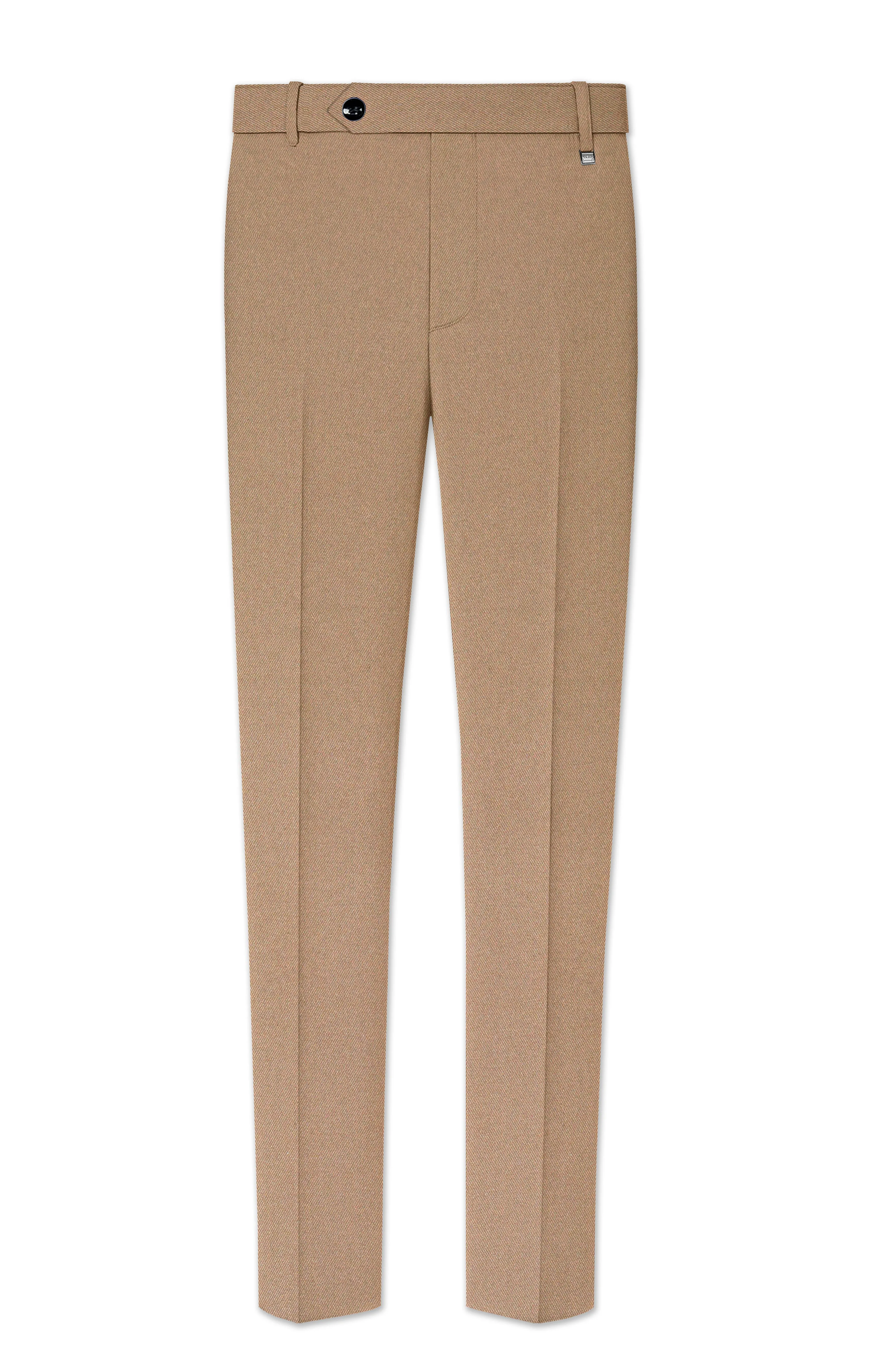 Dark Chestnut Brown Solid Premium Cotton Pant sold by French Crown product image thumbnail 2