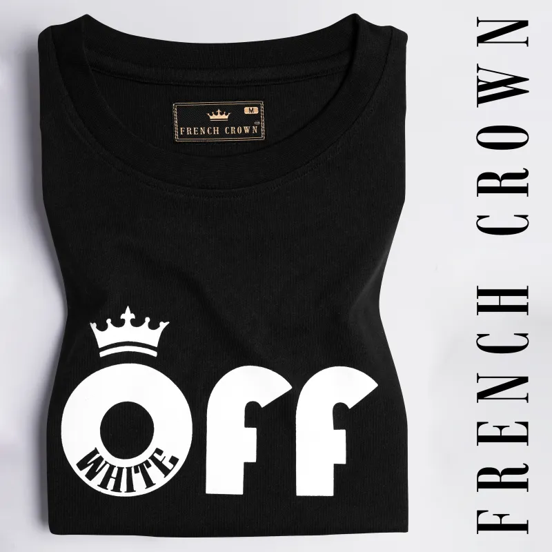 Jade Black Premium Cotton T-shirt made by French Crown