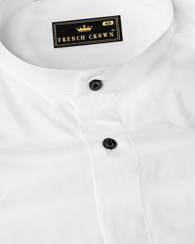Bright White Premium Cotton Shirt sold by French Crown