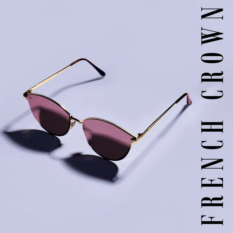 Orchid Purple Butterfly French Crown Women’S Sunglasses made by French Crown