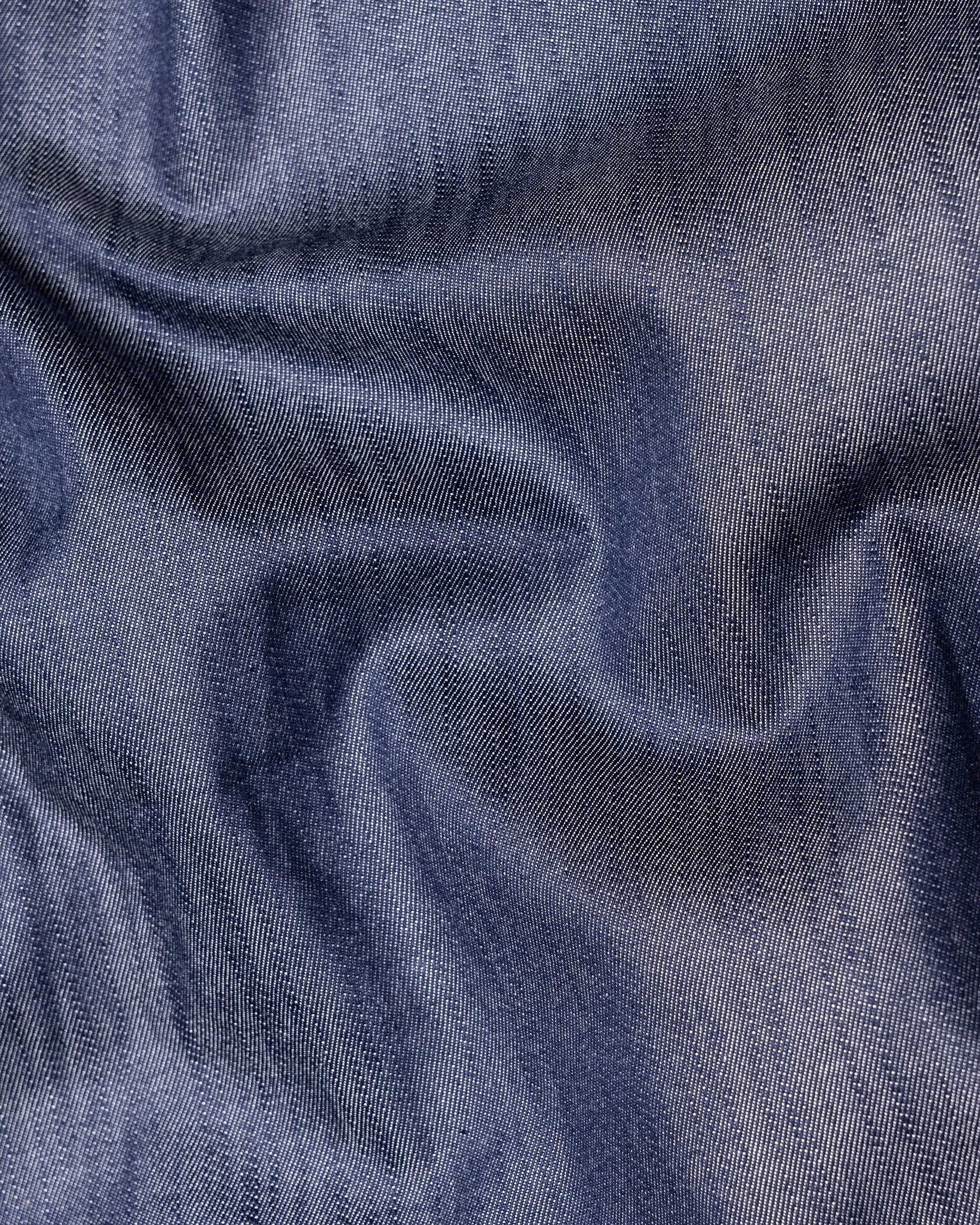 Denim Blue Chambray Premium Cotton Shirt sold by French Crown product image thumbnail 2