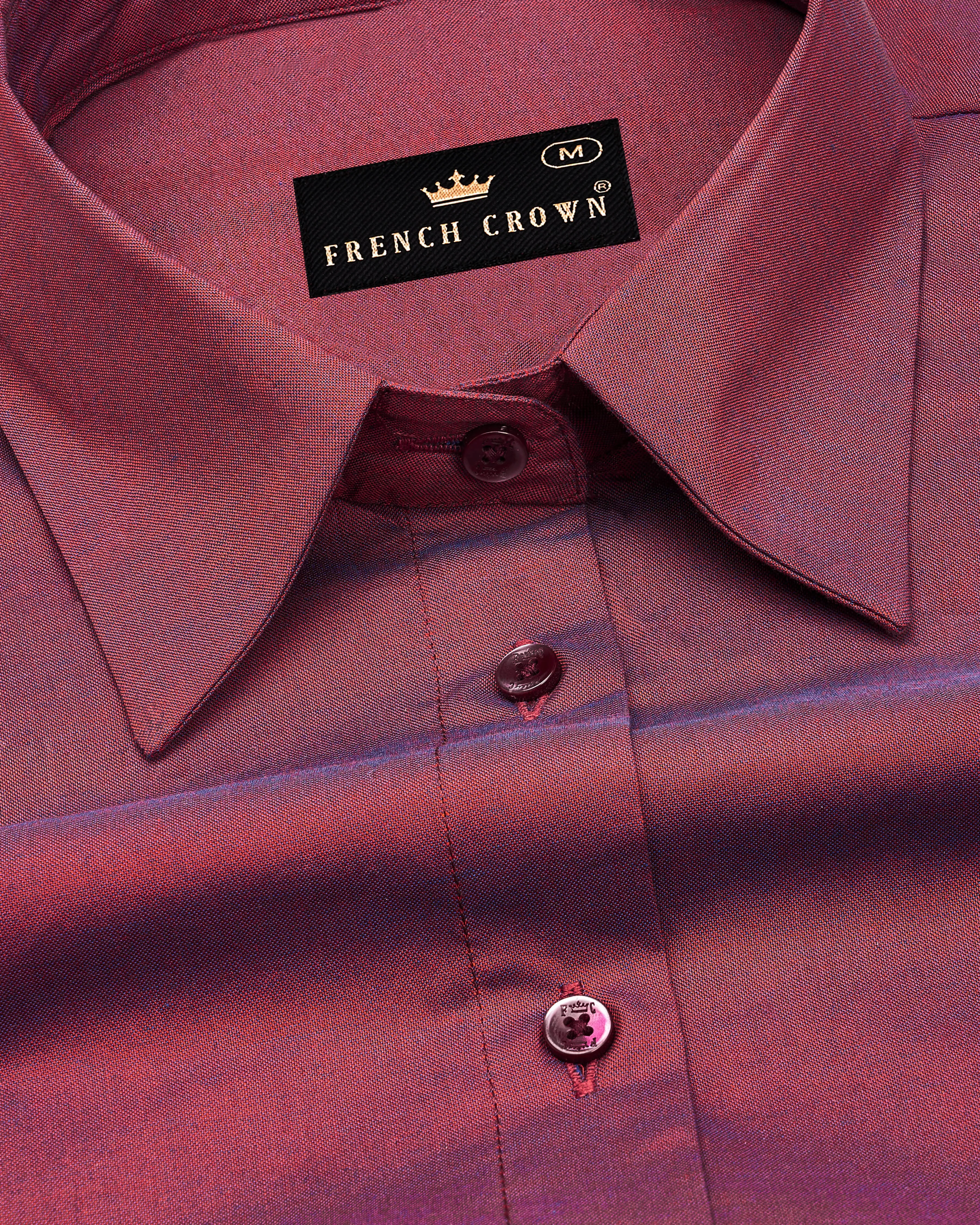 Cordovan Maroon Premium Cotton Shirt sold by French Crown product image thumbnail 2