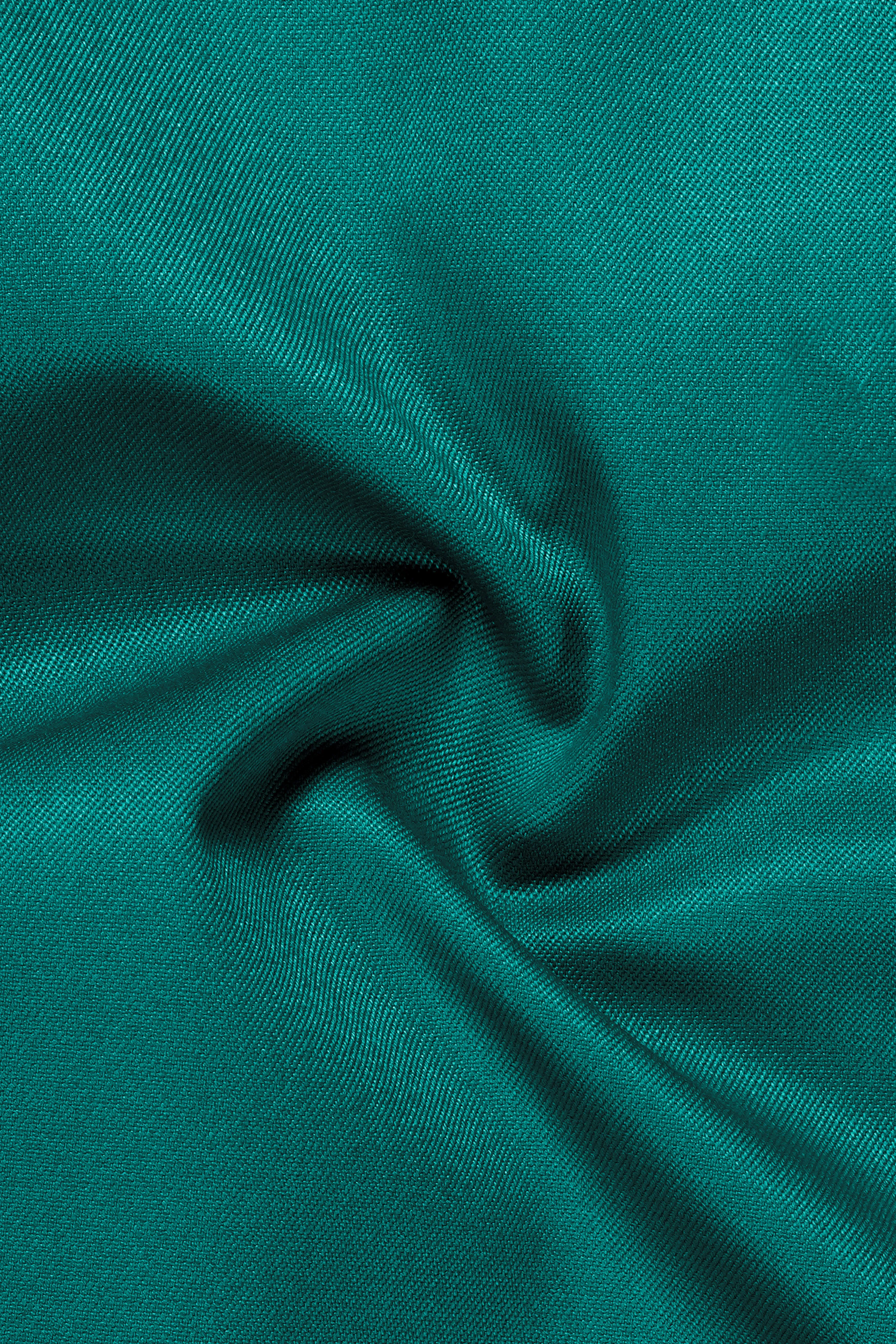 Verdant Classic-Surfie Green Solid Wool Rich Cross Placket Bandhgala Slight Stretch Blazer sold by French Crown product image thumbnail 3