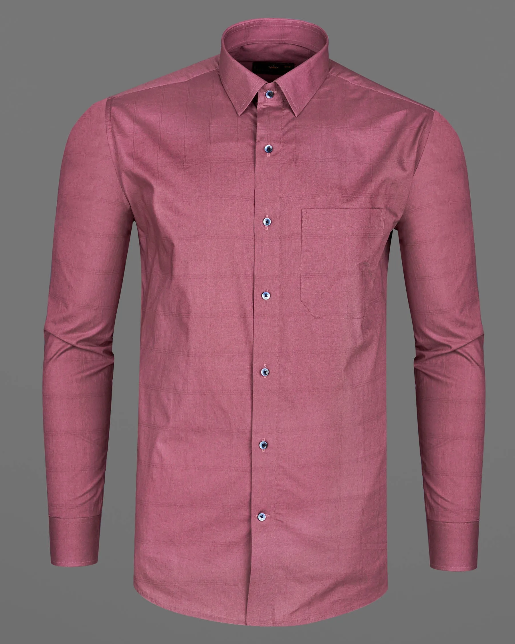 Tapestry Pink Subtle Striped Dobby Textured Premium Giza Cotton Shirt sold by French Crown product image thumbnail 5