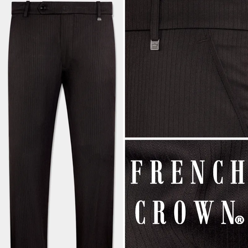 Iridium Gray Wool Rich Pant sold by French Crown