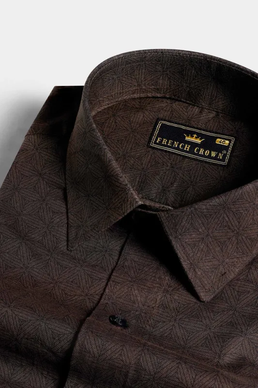 Bistre Brown Chambray Shirt sold by French Crown