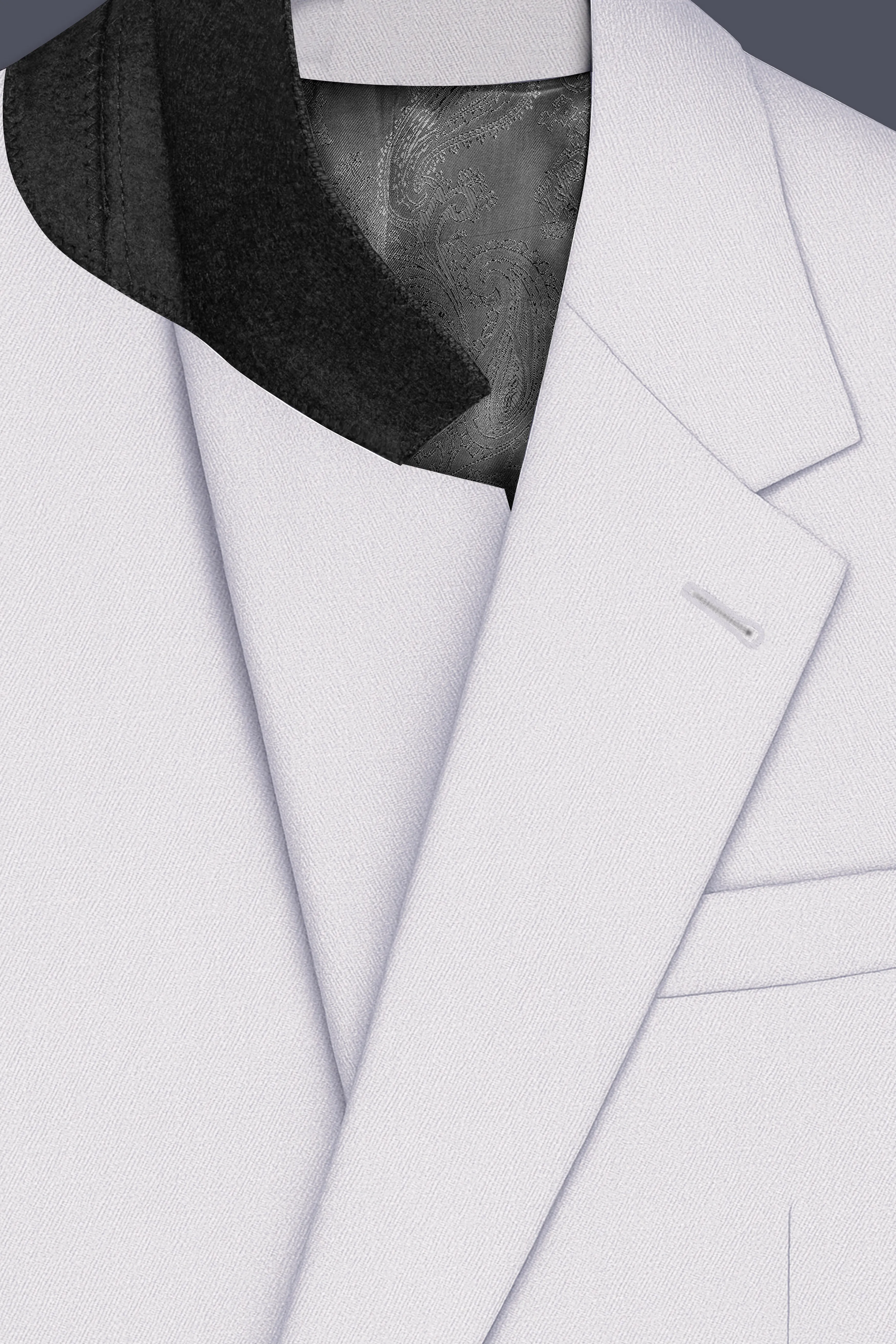 Aristo-Alto Gray Luxurious Linen Single Breasted Stretchable traveler Suit sold by French Crown product image thumbnail 5