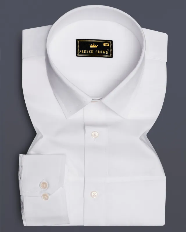 Bright White Premium Cotton Designer Shirt sold by French Crown