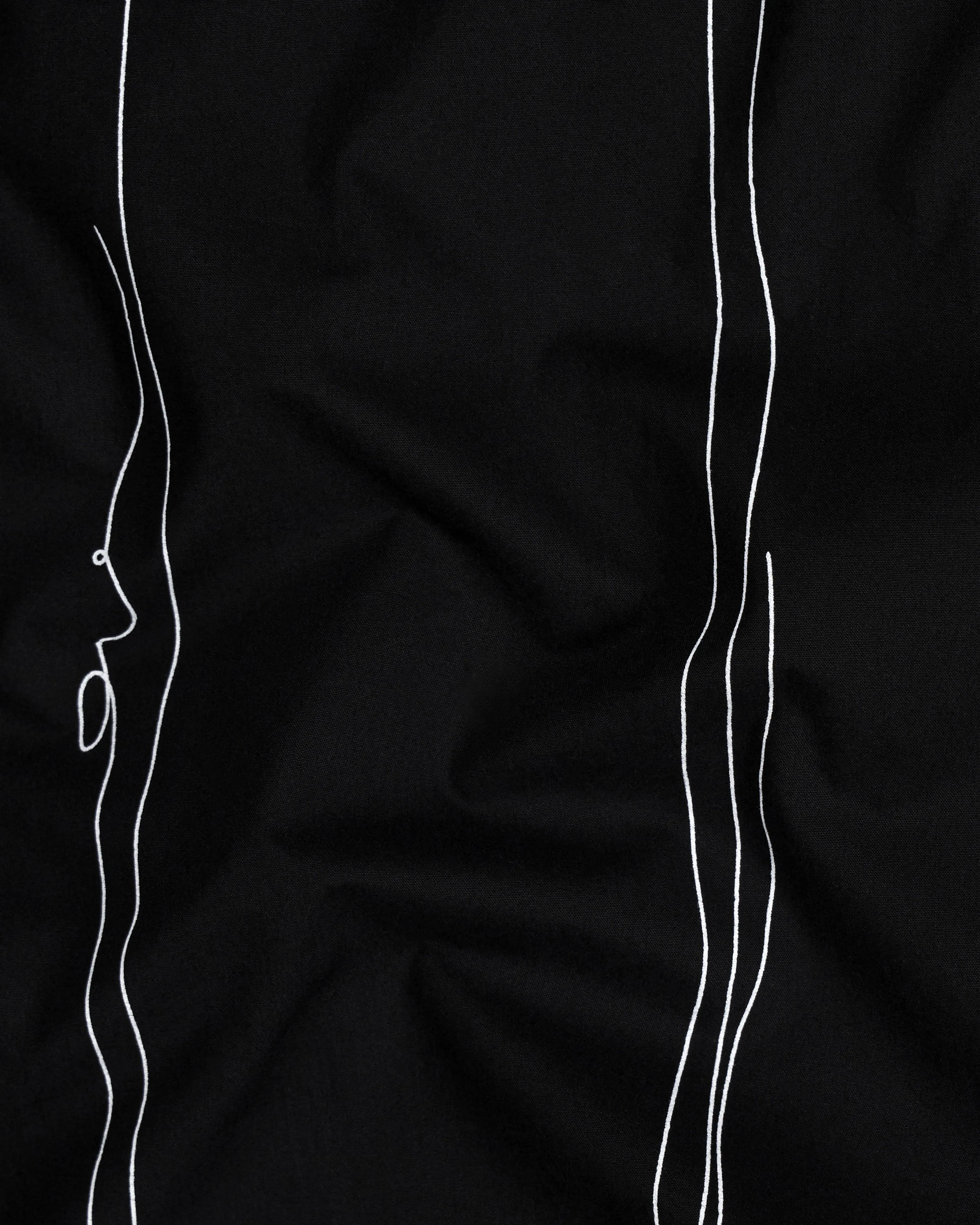 Jade Black With White Striped Royal Oxford Shirt sold by French Crown product image thumbnail 2