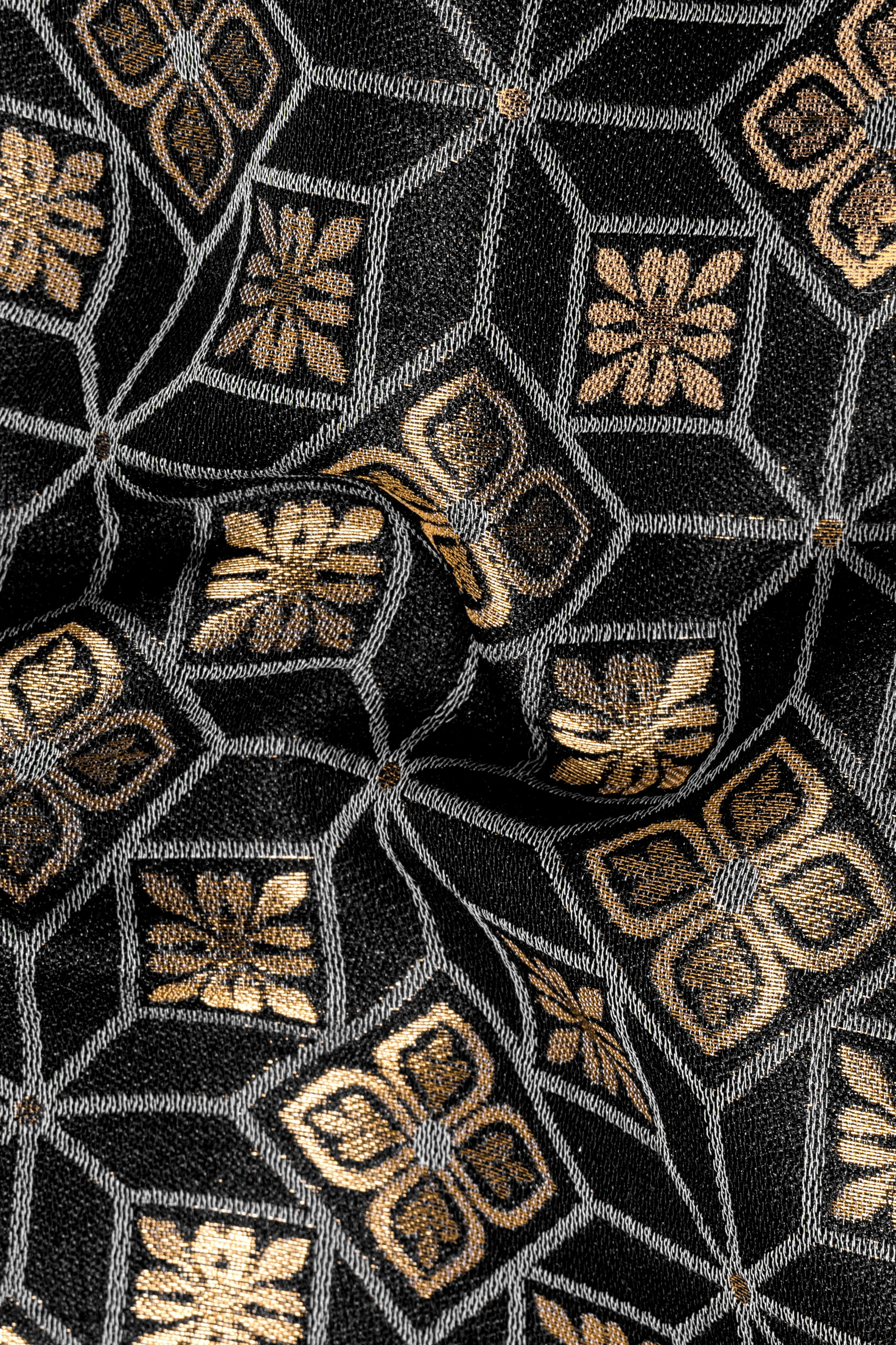 Zanah Green Jacquard Weave Indo-Western Set sold by French Crown product image thumbnail 3