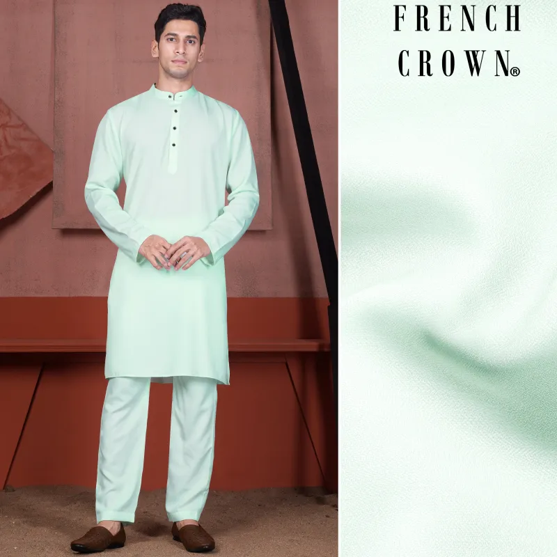 Edgewater Green Viscose Kurta Set sold by French Crown