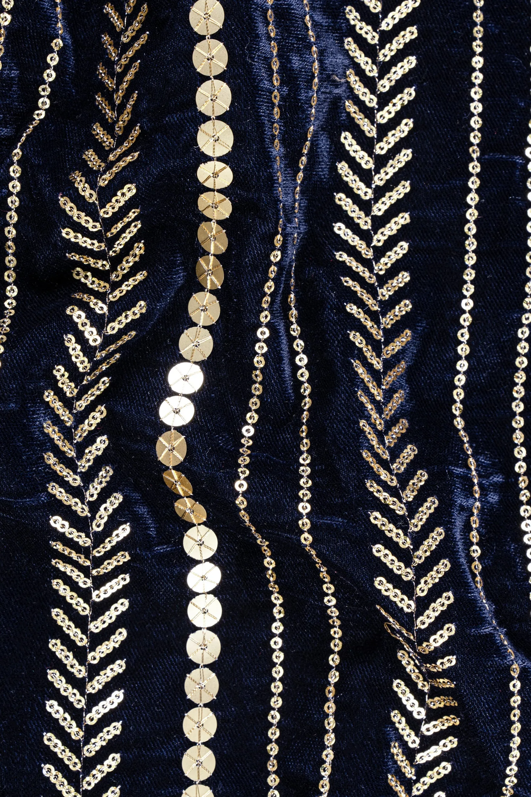 Tropical Blue Kurta Set with Stratos Blue Vertical Sequin Embroidered Designer Nehru Jacket sold by French Crown product image thumbnail 3