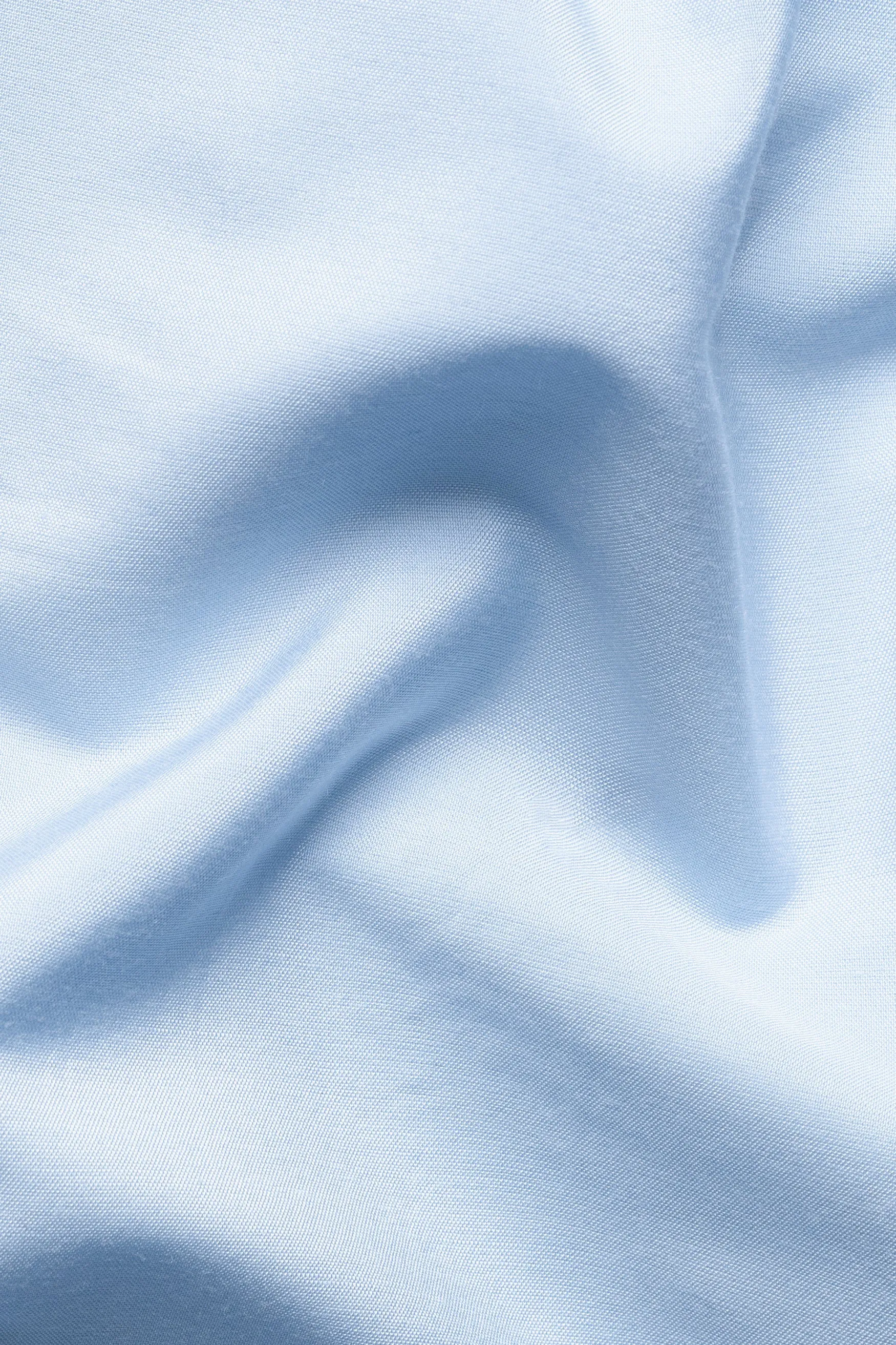 Tropical Blue Kurta Set with Stratos Blue Vertical Sequin Embroidered Designer Nehru Jacket sold by French Crown product image thumbnail 4