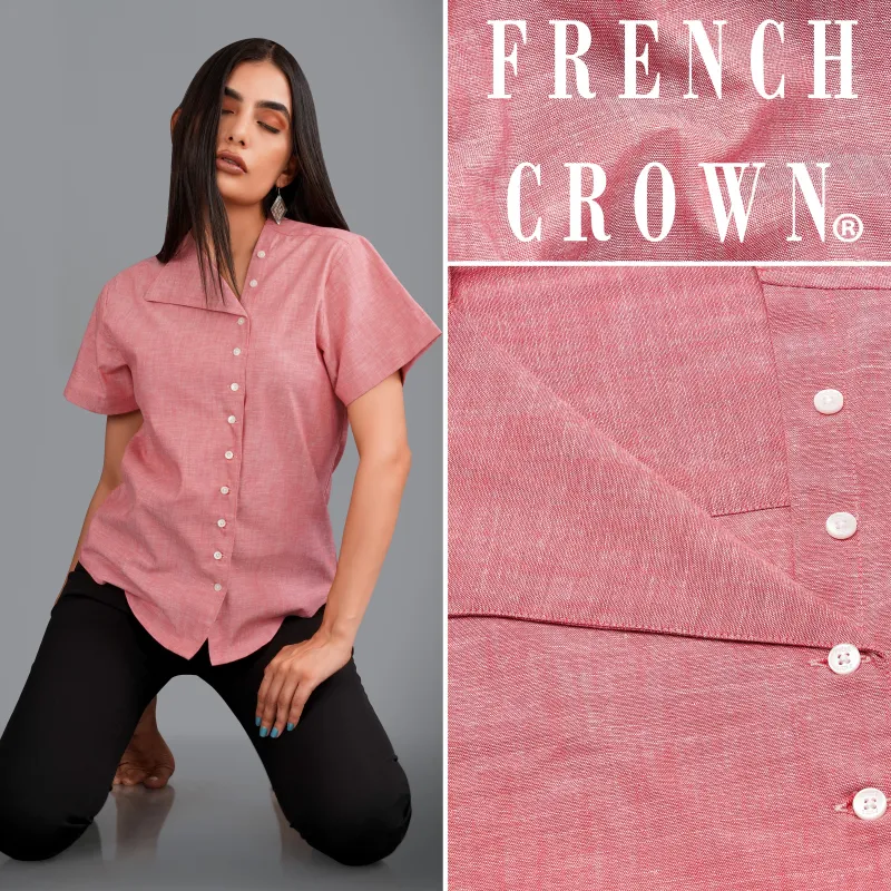 Faded Pink Premium Cotton Shirt sold by French Crown