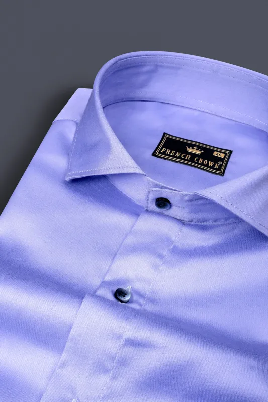 Melrose Blue Super Soft Premium Cotton Shirt sold by French Crown