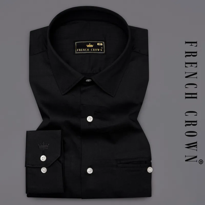 Jade Black Super Soft Premium Cotton Shirt sold by French Crown