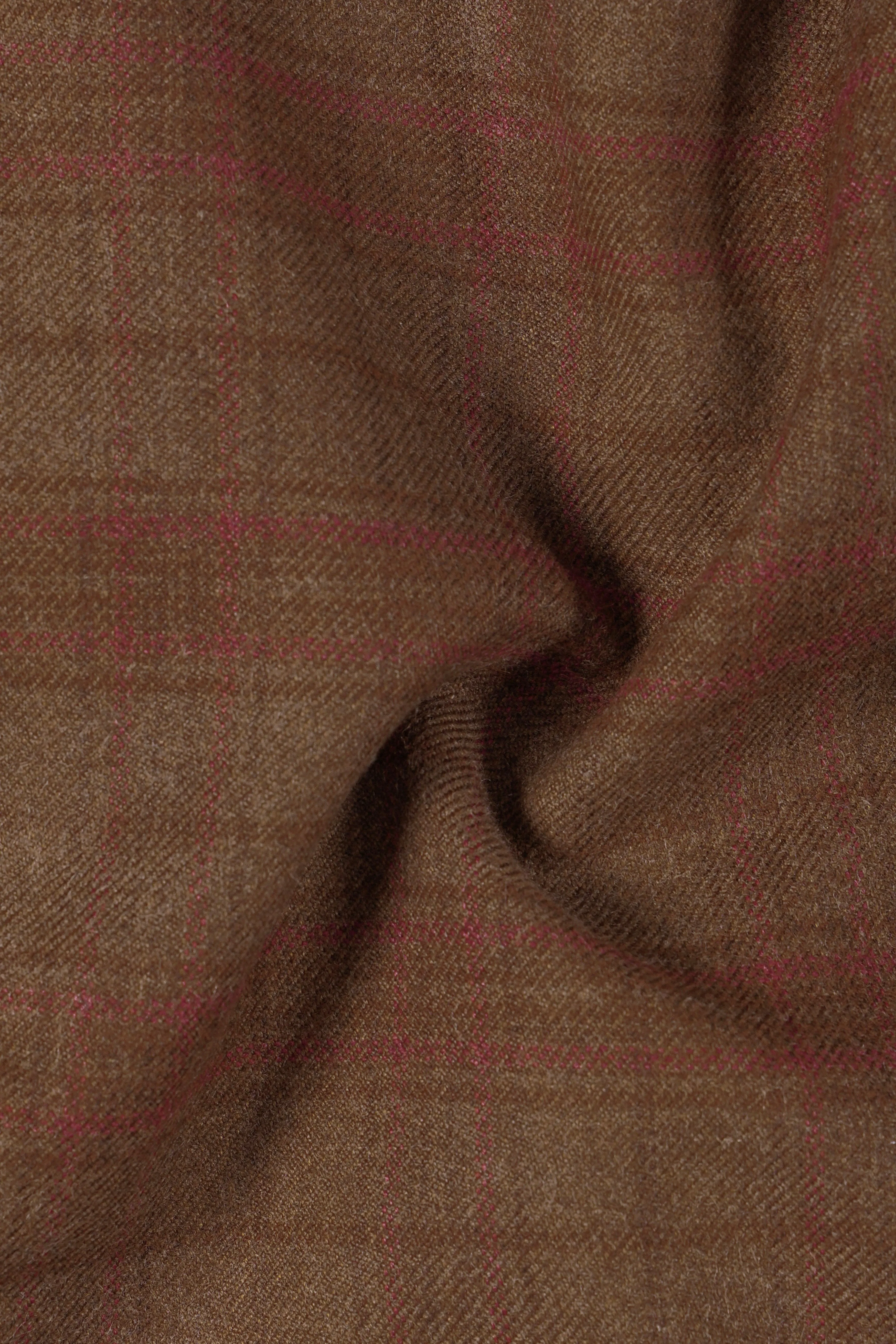 Cango Brown Plaid Wool Rich Single Breasted Suit sold by French Crown product image thumbnail 3
