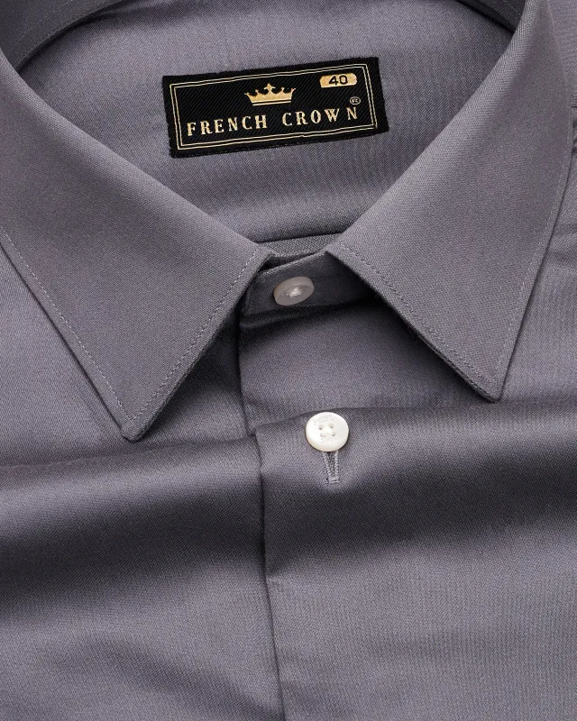 Storm Gray Super Soft Premium Cotton Shirt sold by French Crown