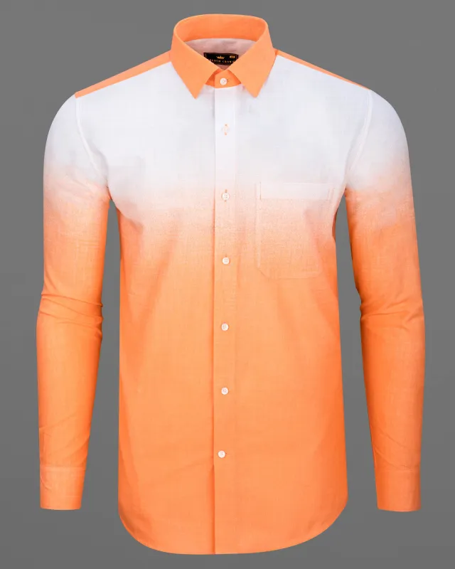 Bright White and Taco Luxurious Linen Shirt sold by French Crown