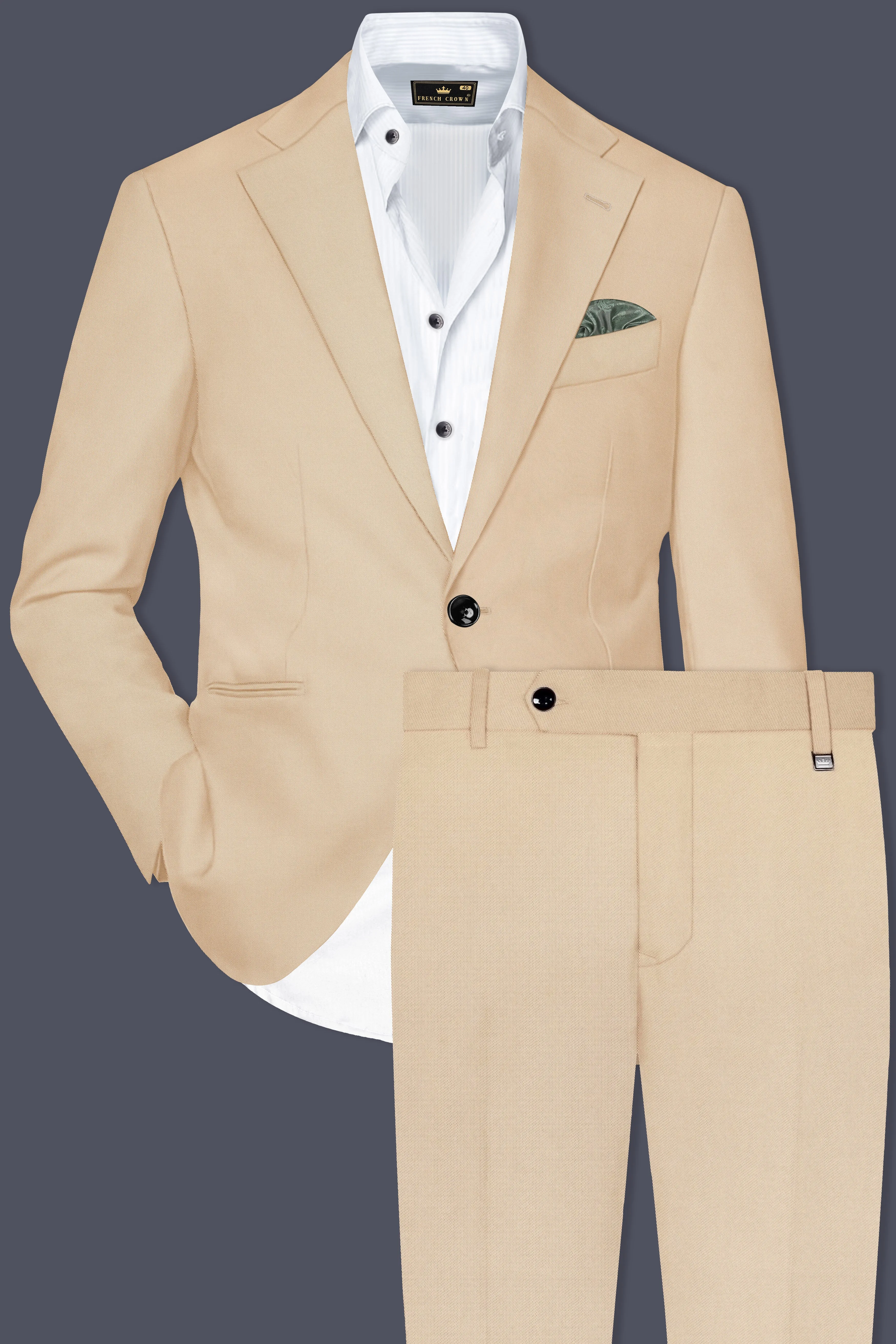 Sandrift Brown Premium Cotton Suit sold by French Crown product image thumbnail 2