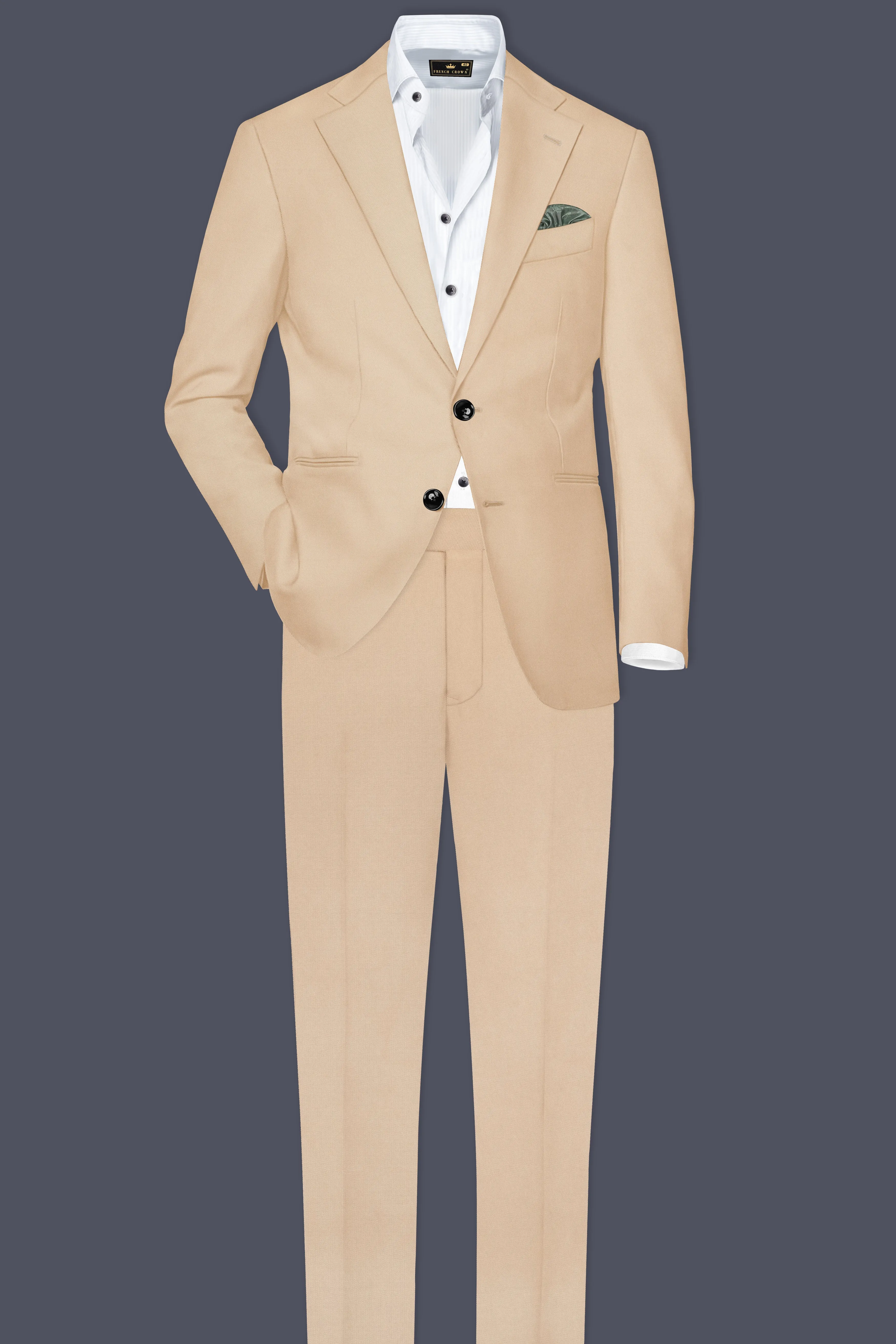 Sandrift Brown Premium Cotton Suit sold by French Crown product image thumbnail 4